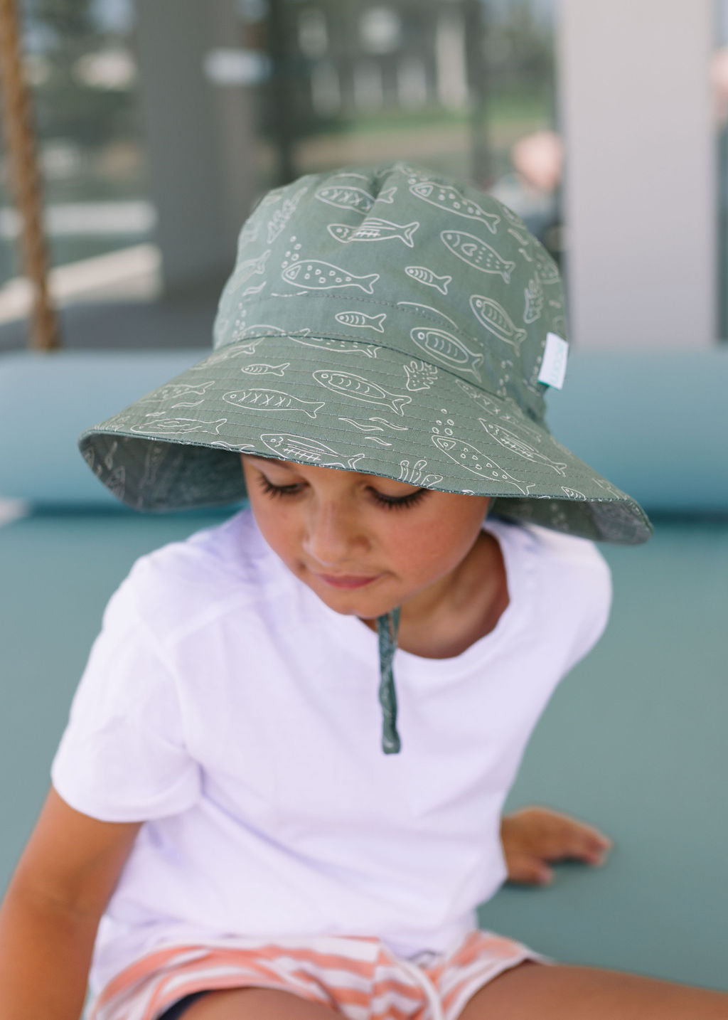 Acorn Kids - School Of Fish Wide Brim Bucket Hat