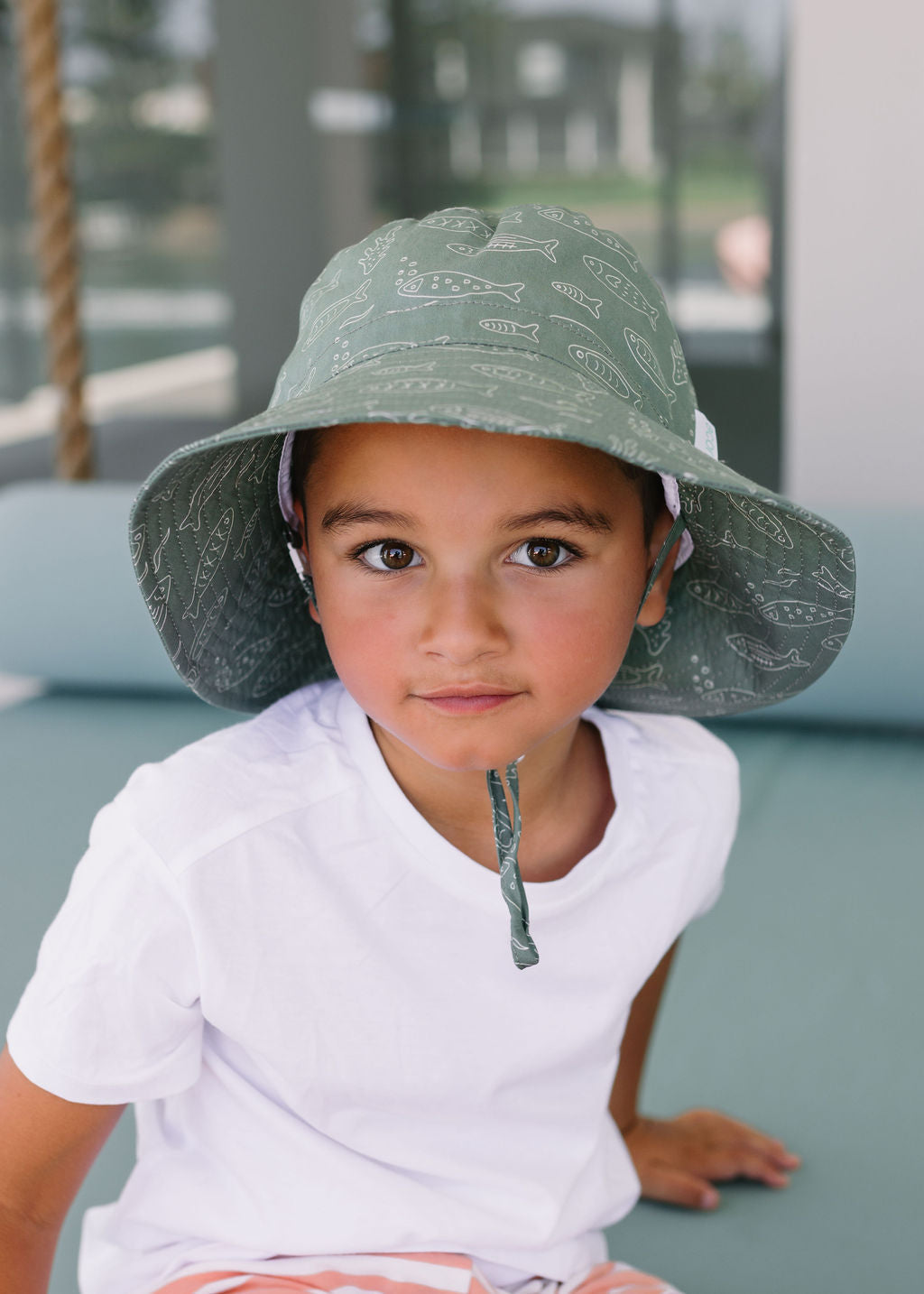 Acorn Kids - School Of Fish Wide Brim Bucket Hat