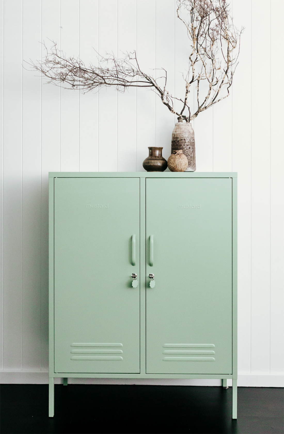 The midi locker in sage.