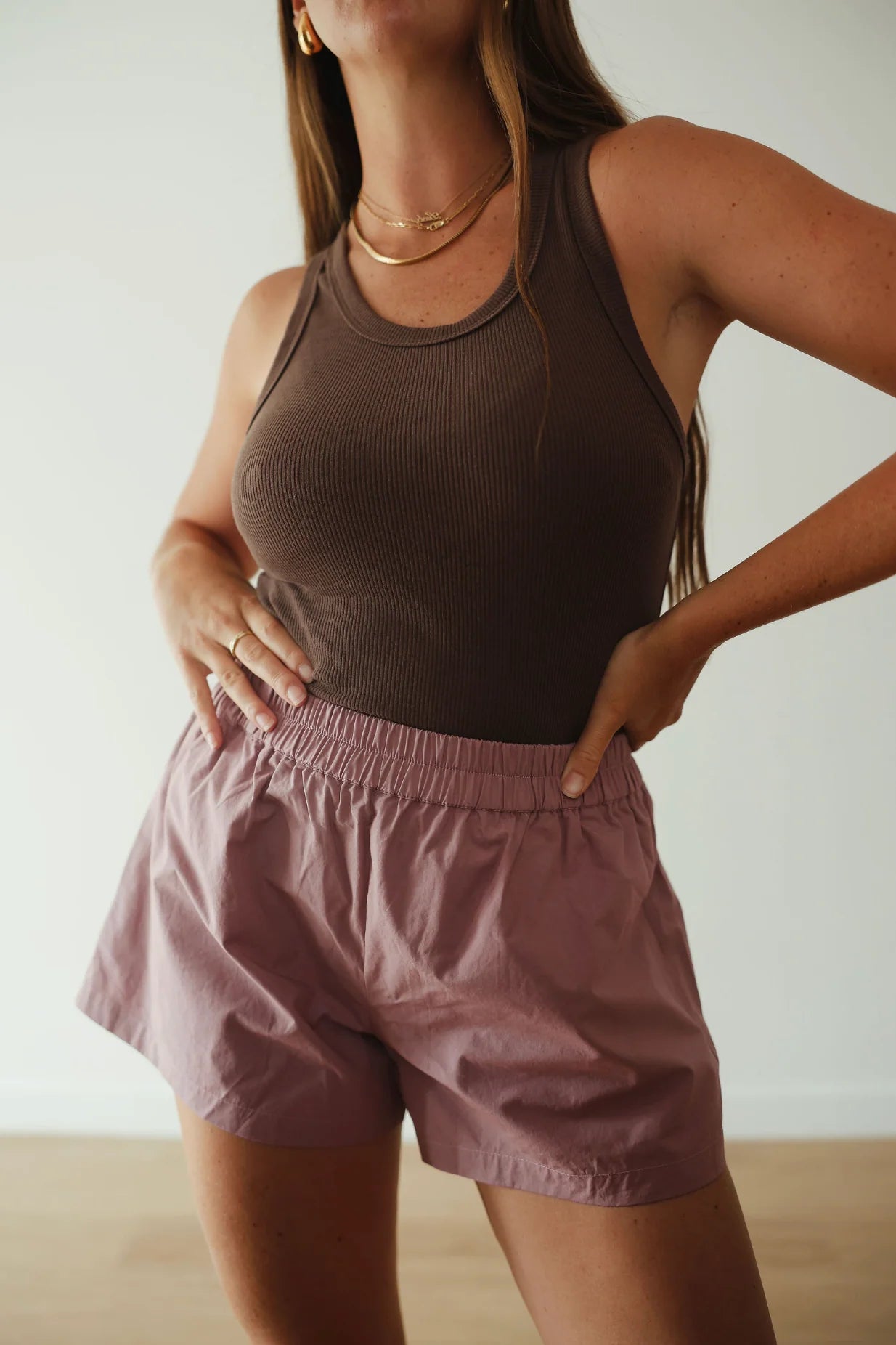 By Billie - Rib Tank Walnut Brown