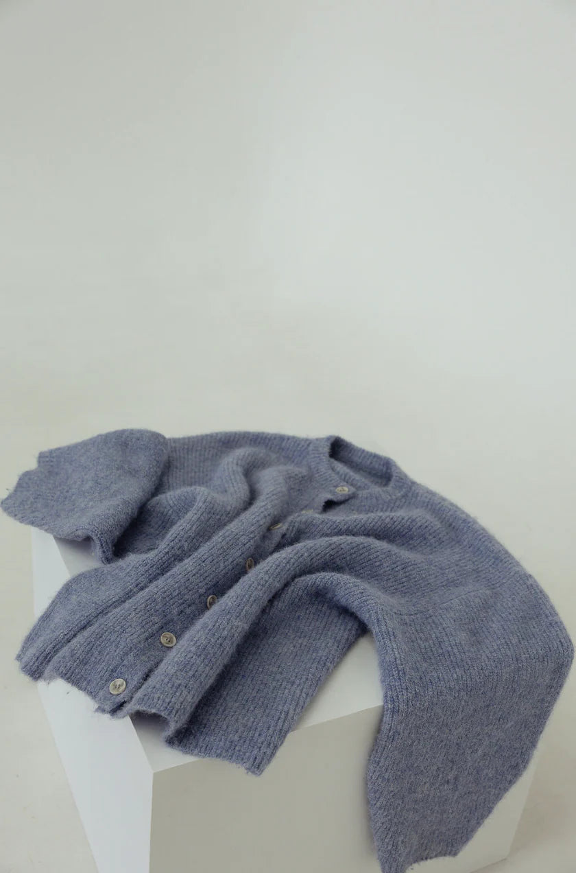 By Billie - Sienna Knit Cardigan Dusty Blue