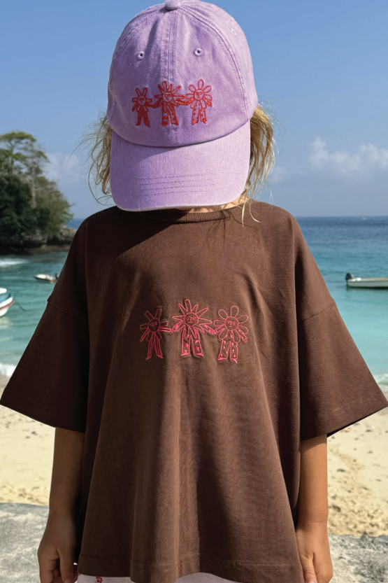 PRE-ORDER Illoura the Label - Dancing Flowers Tee Carob