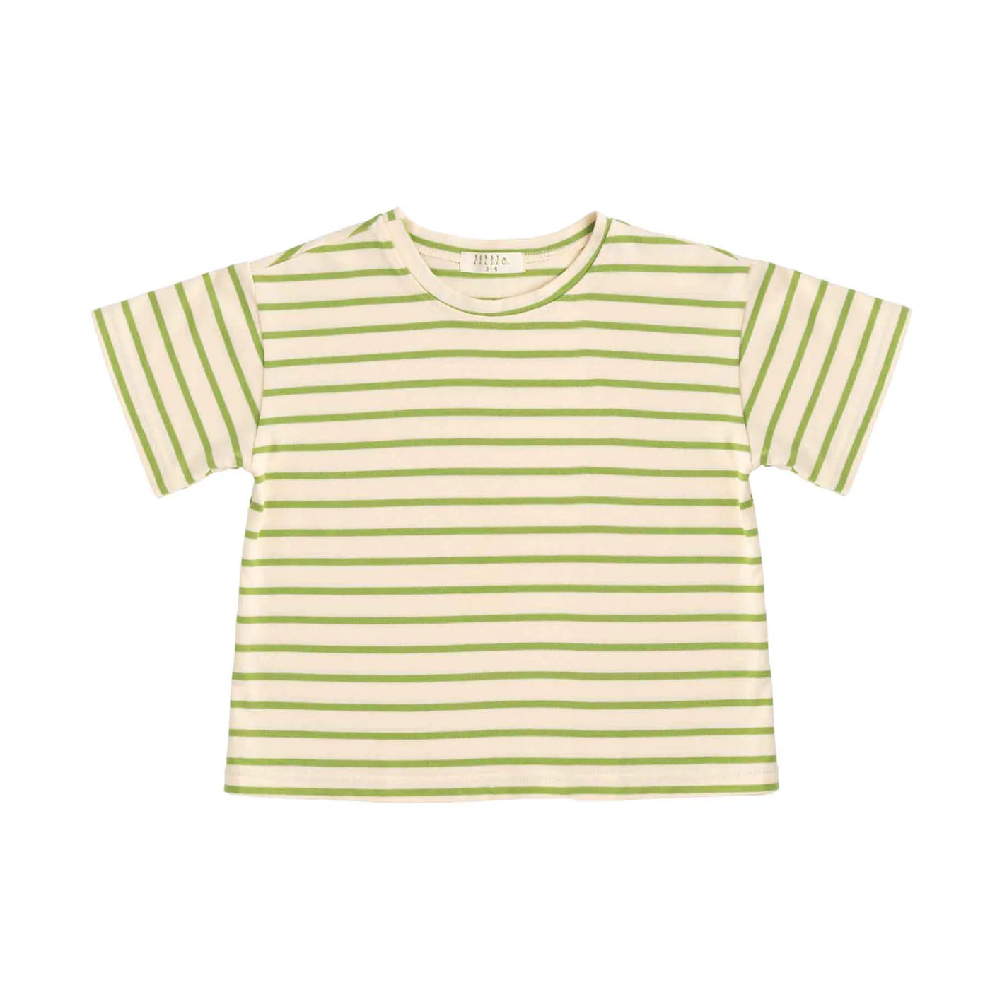 Little Lou Tee Vanilla/Matcha Stripe