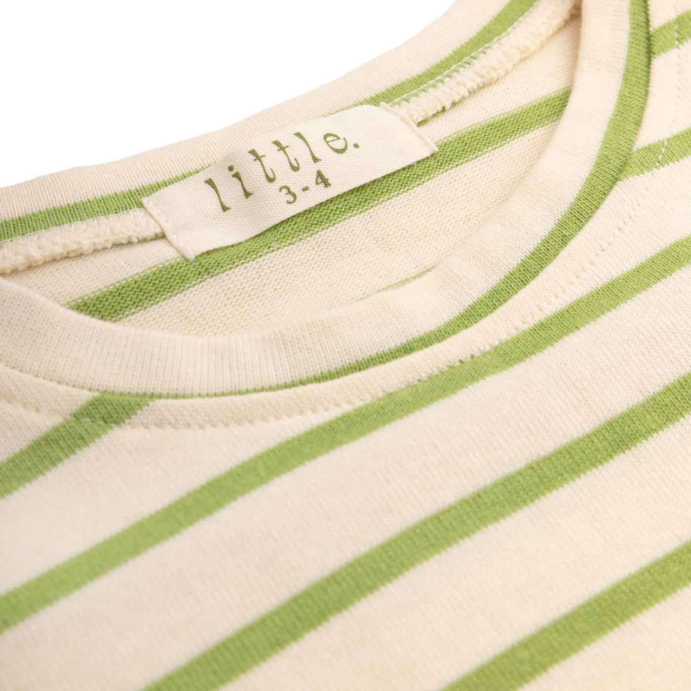 Little Lou Tee Vanilla/Matcha Stripe