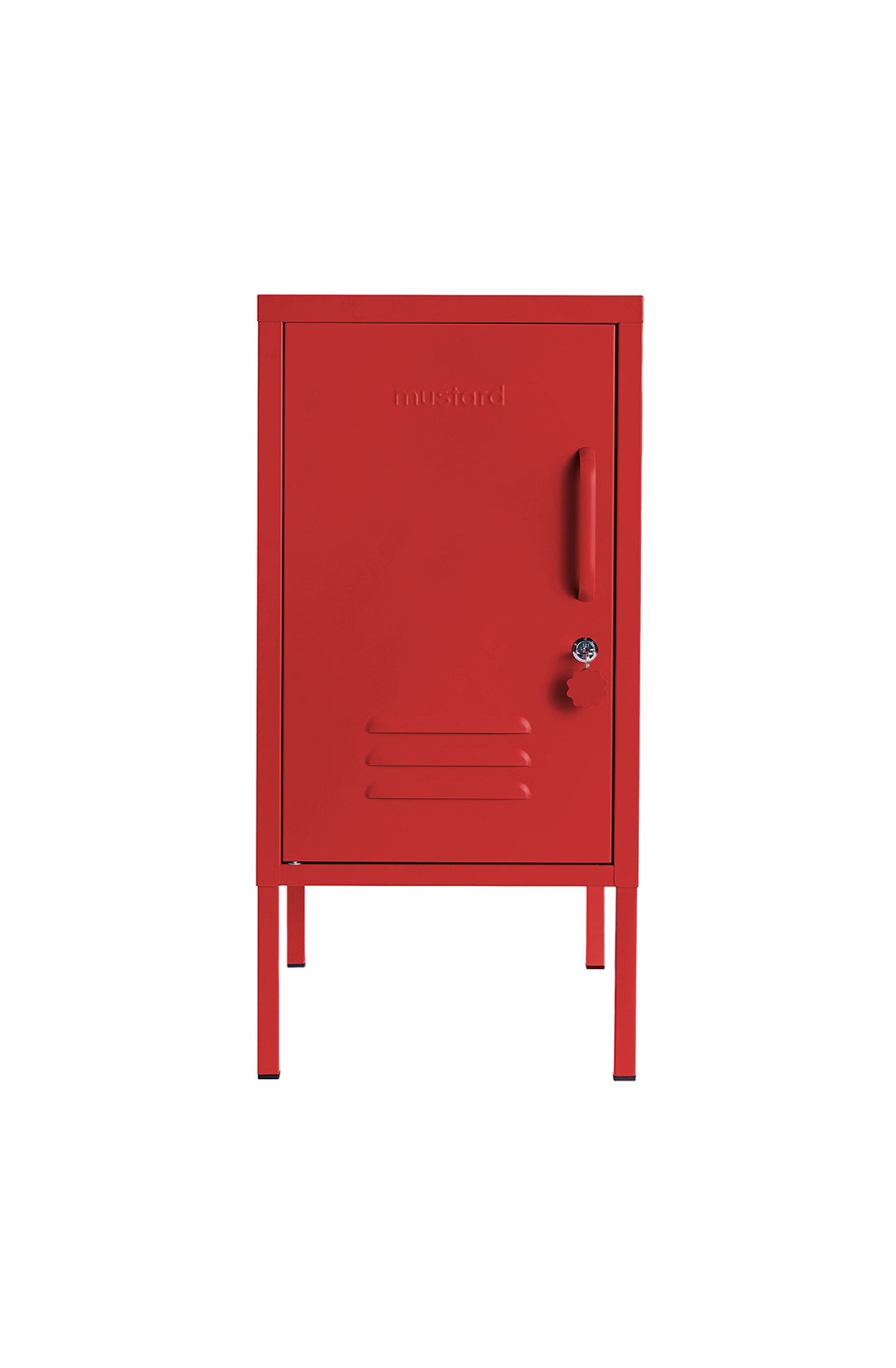 The shorty (to the left) locker in poppy.