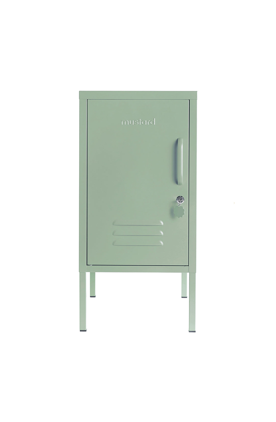 The shorty (to the left) locker in sage.