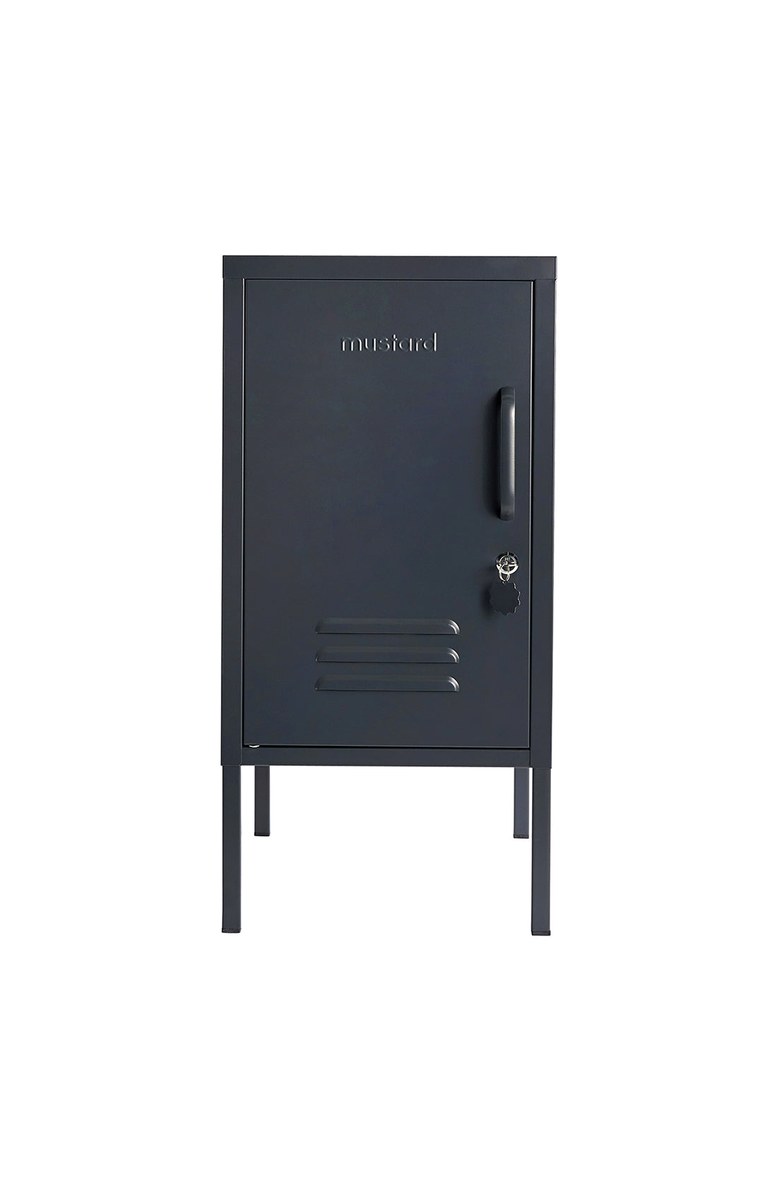 The shorty (to the left) locker in slate.