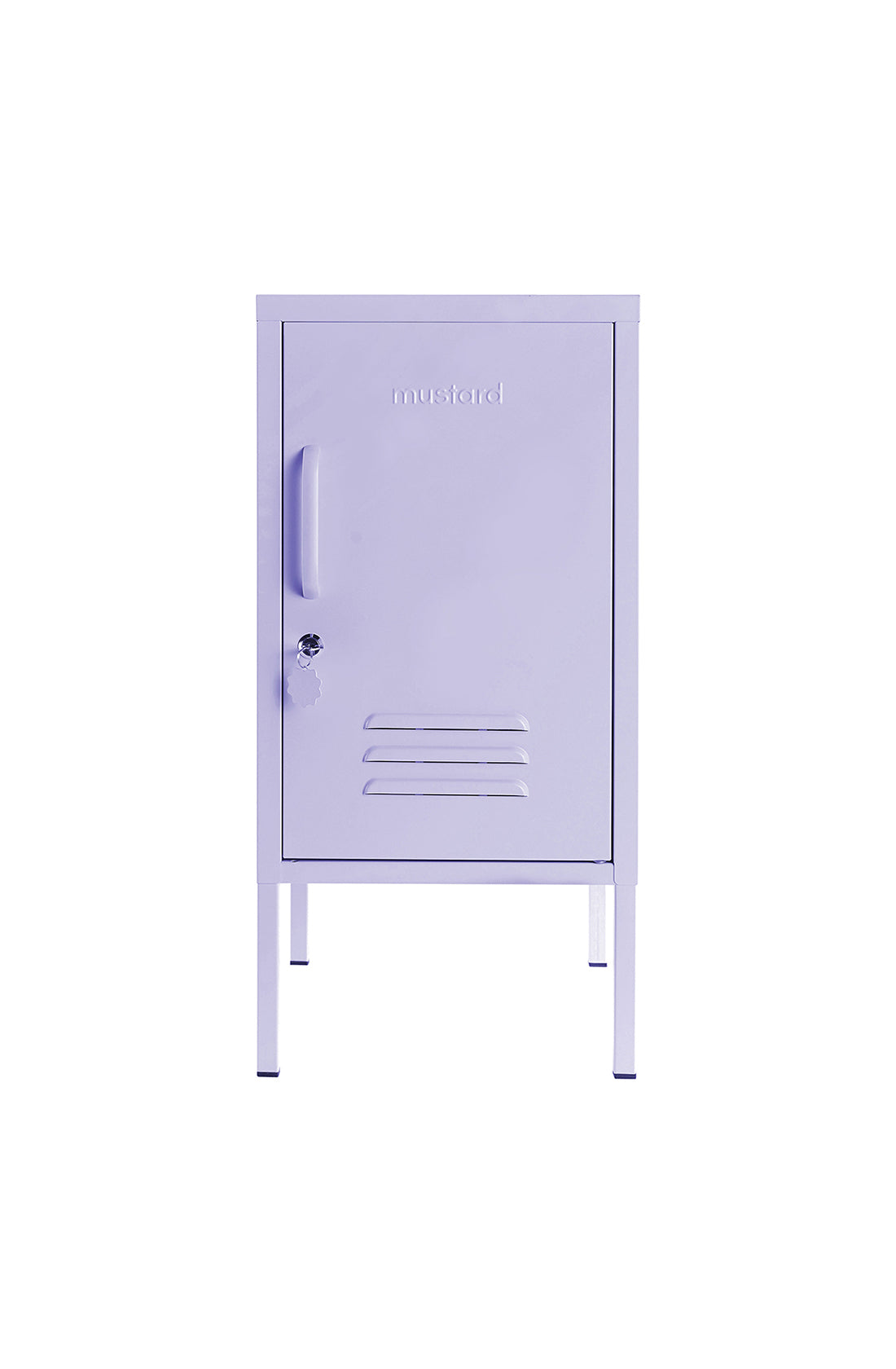 The shorty (to the right) locker in lilac.