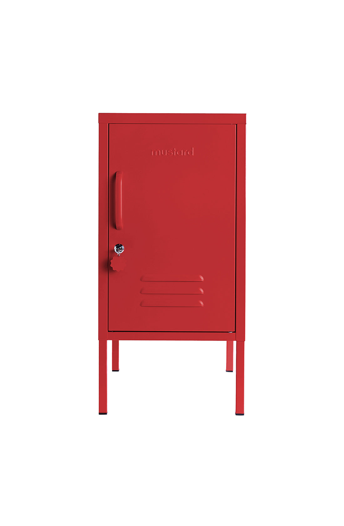 The shorty (to the right) locker in poppy.