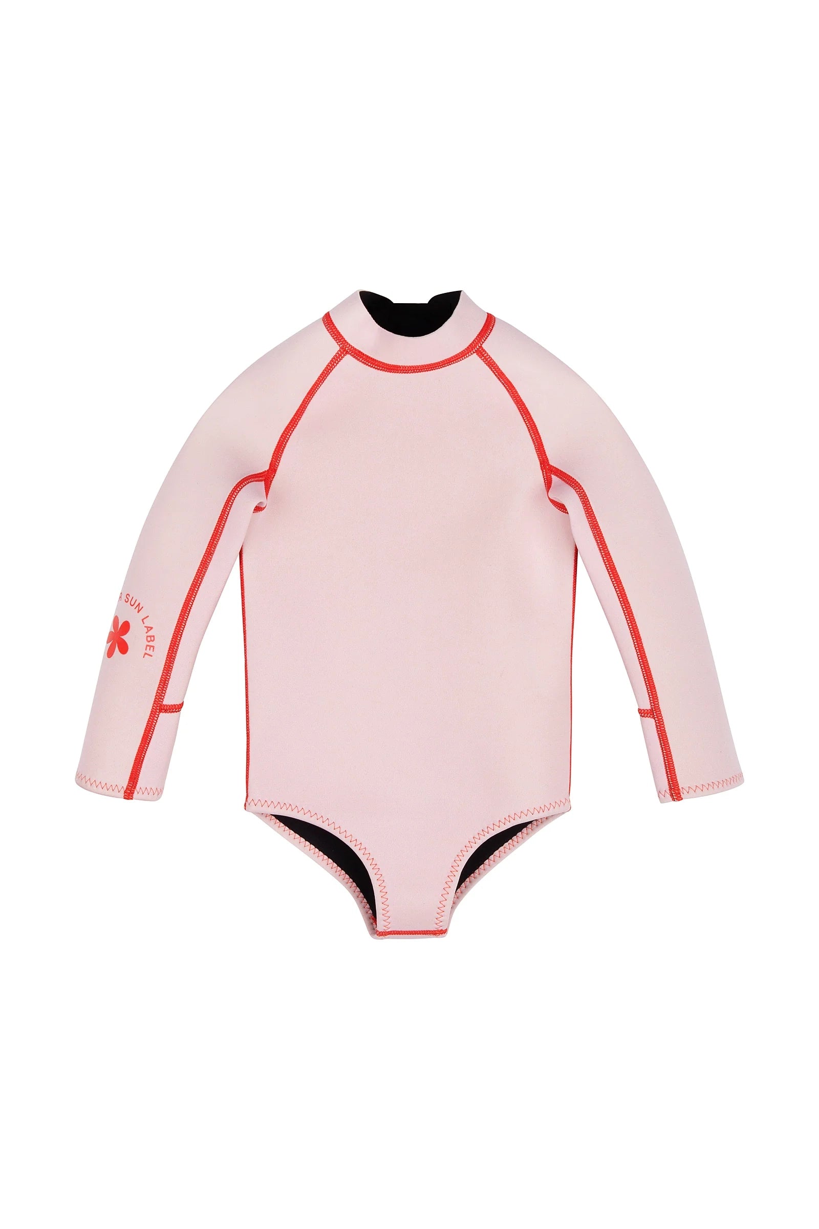 Summer Sun Label - Long Sleeve Paddle Suit Powder Pink/Tomato
