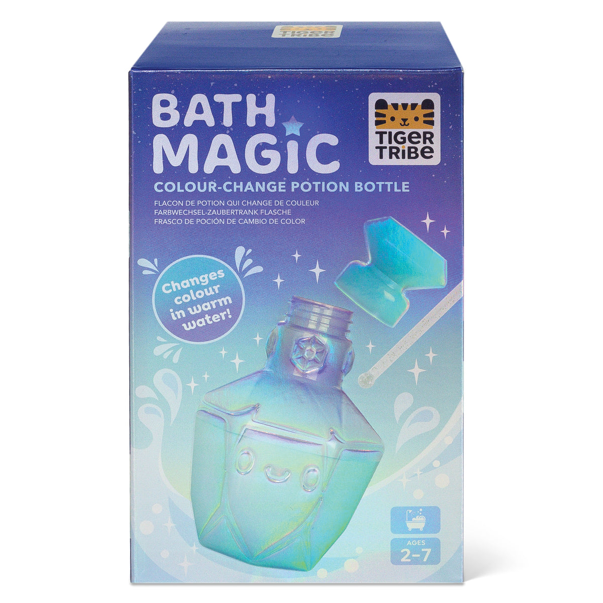 Tiger Tribe Bath Magic Colour-Change Potion Bottle Purple to Blue