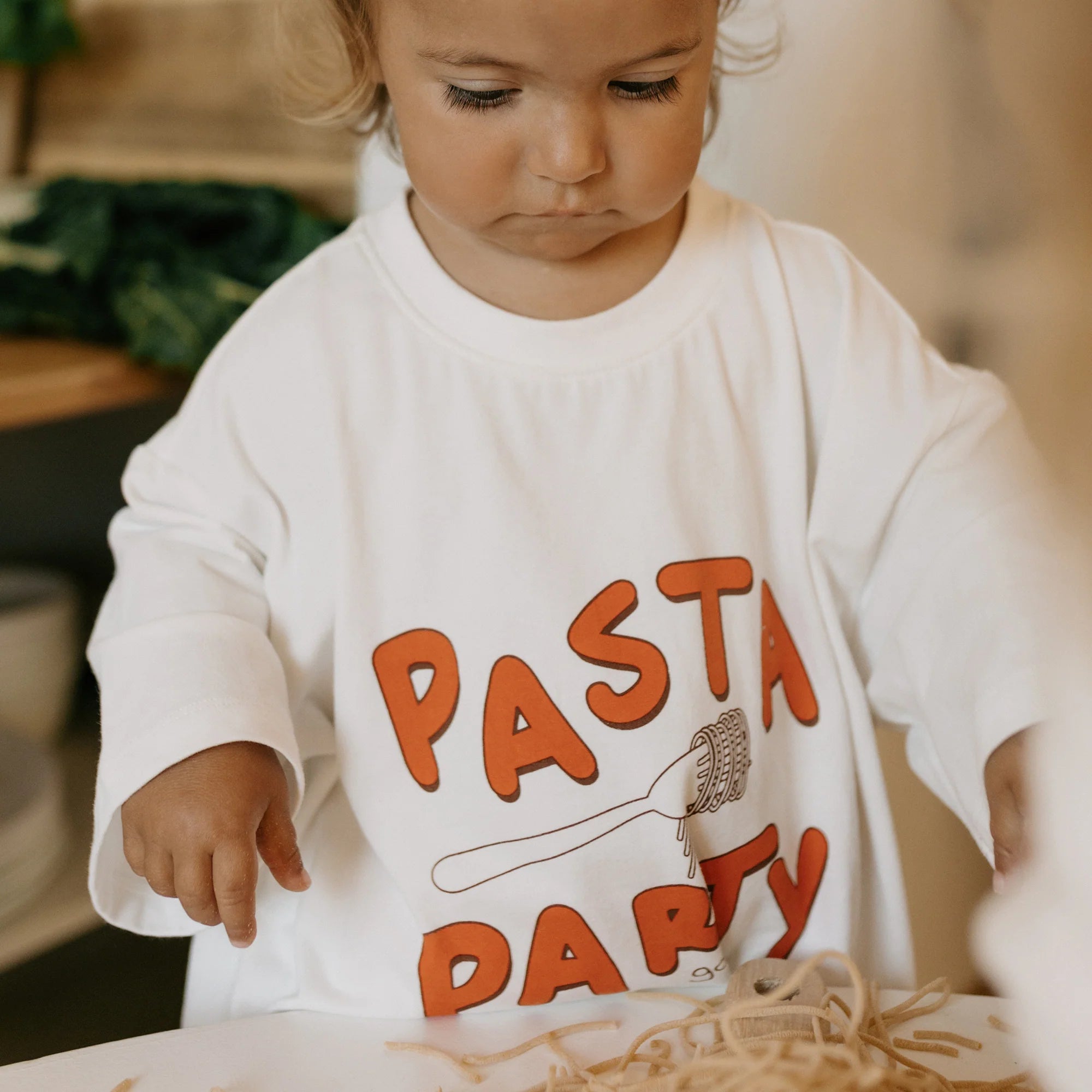 Pasta Party Mid Sleeve Tee Marshmallow