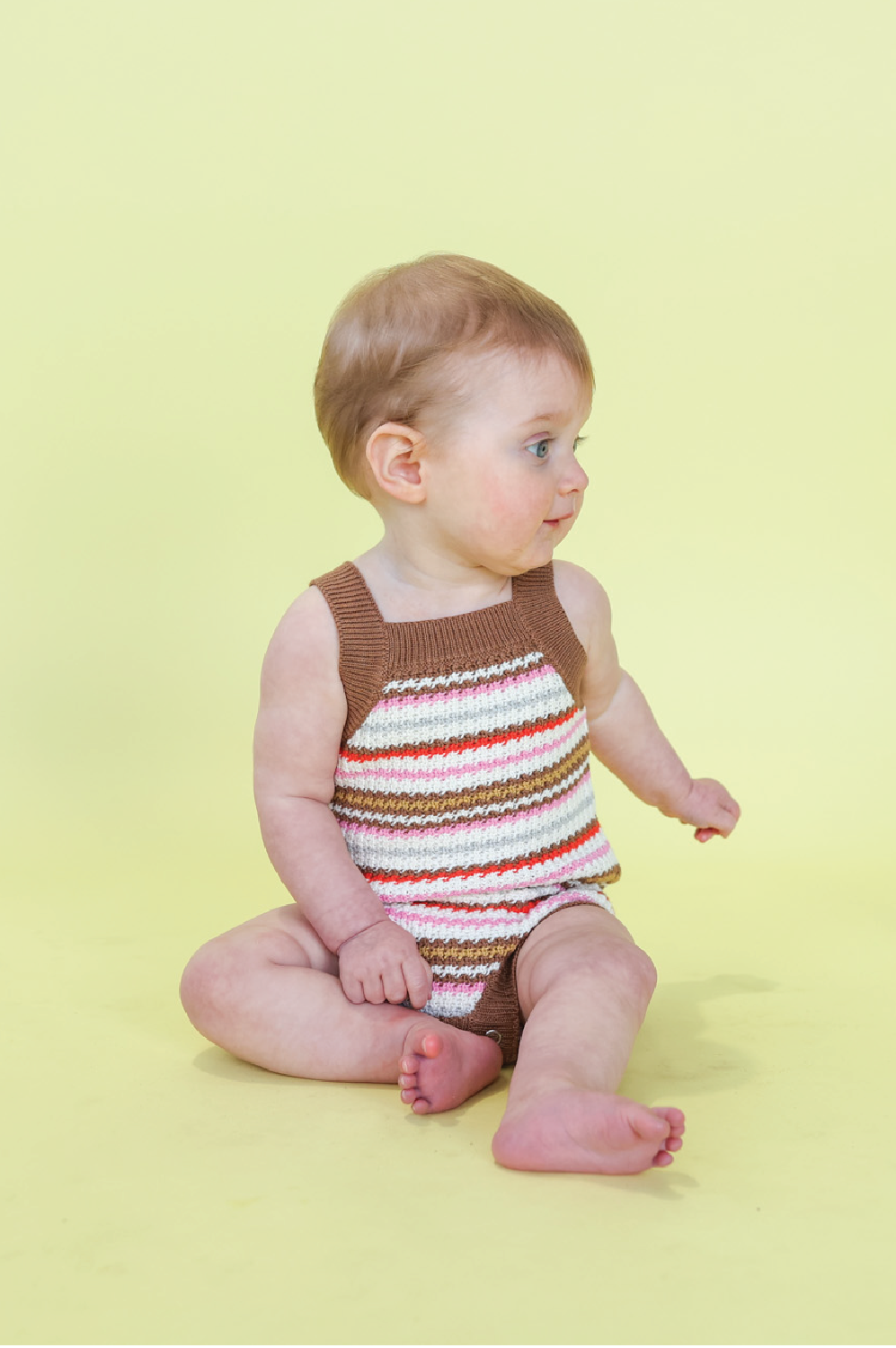 Grown - Organic Sunshine Stripe Knit Romper