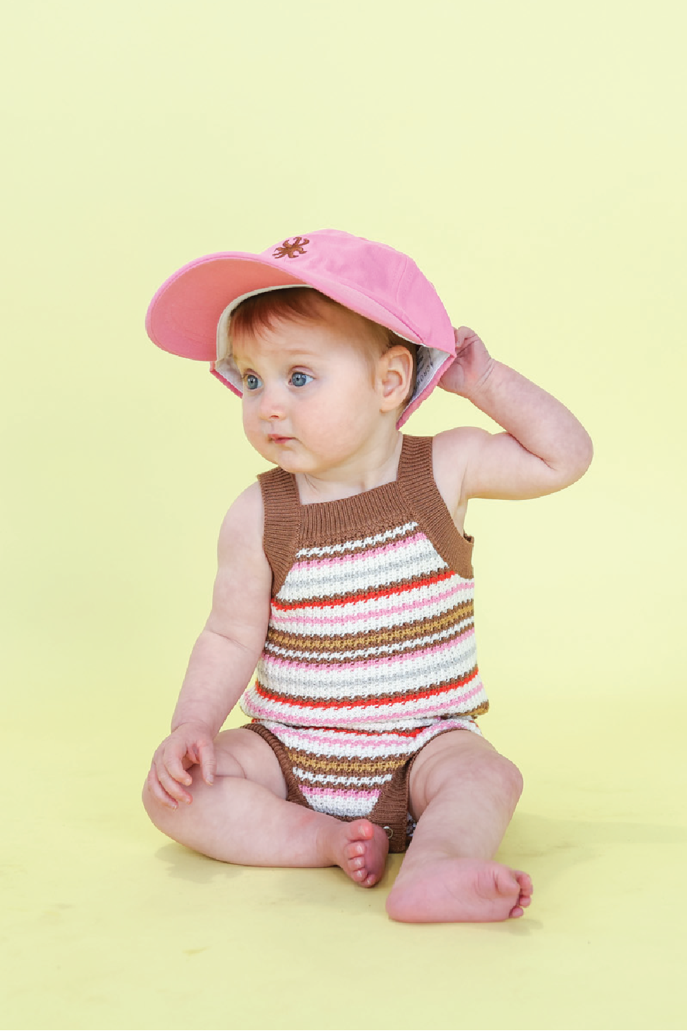 Grown - Organic Sunshine Stripe Knit Romper