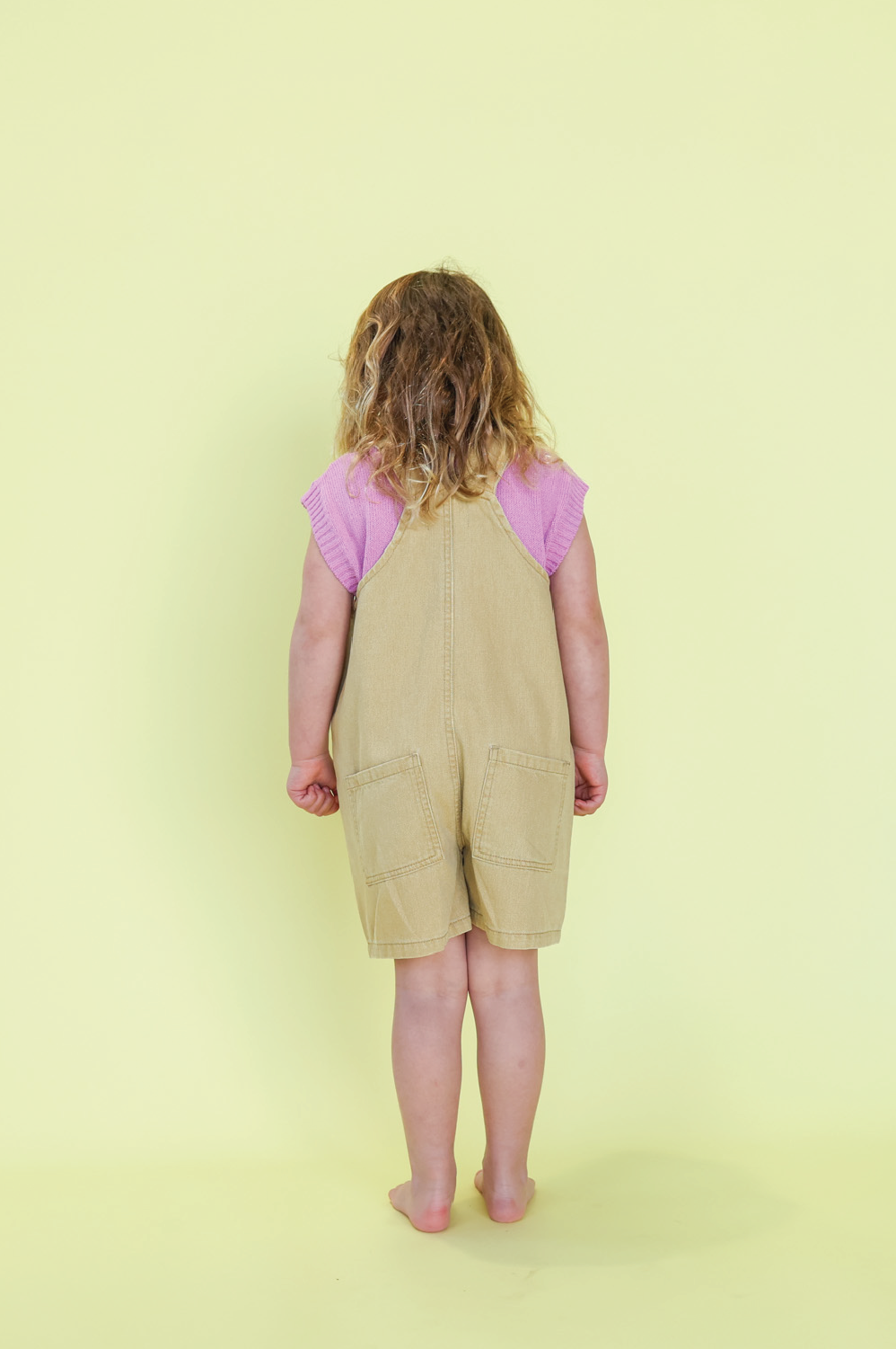 Grown - Organic Everyday Twill Short Overalls Mustard