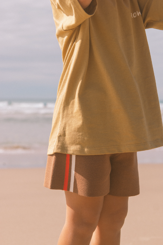 Grown - Organic Milano Knit Shorts Brownie