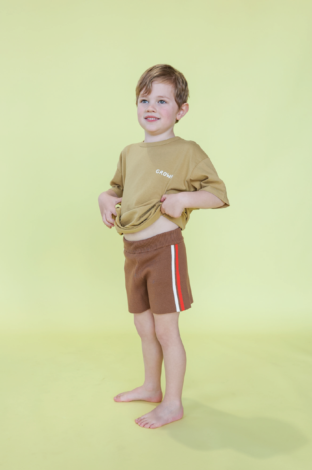 Grown - Organic Milano Knit Shorts Brownie