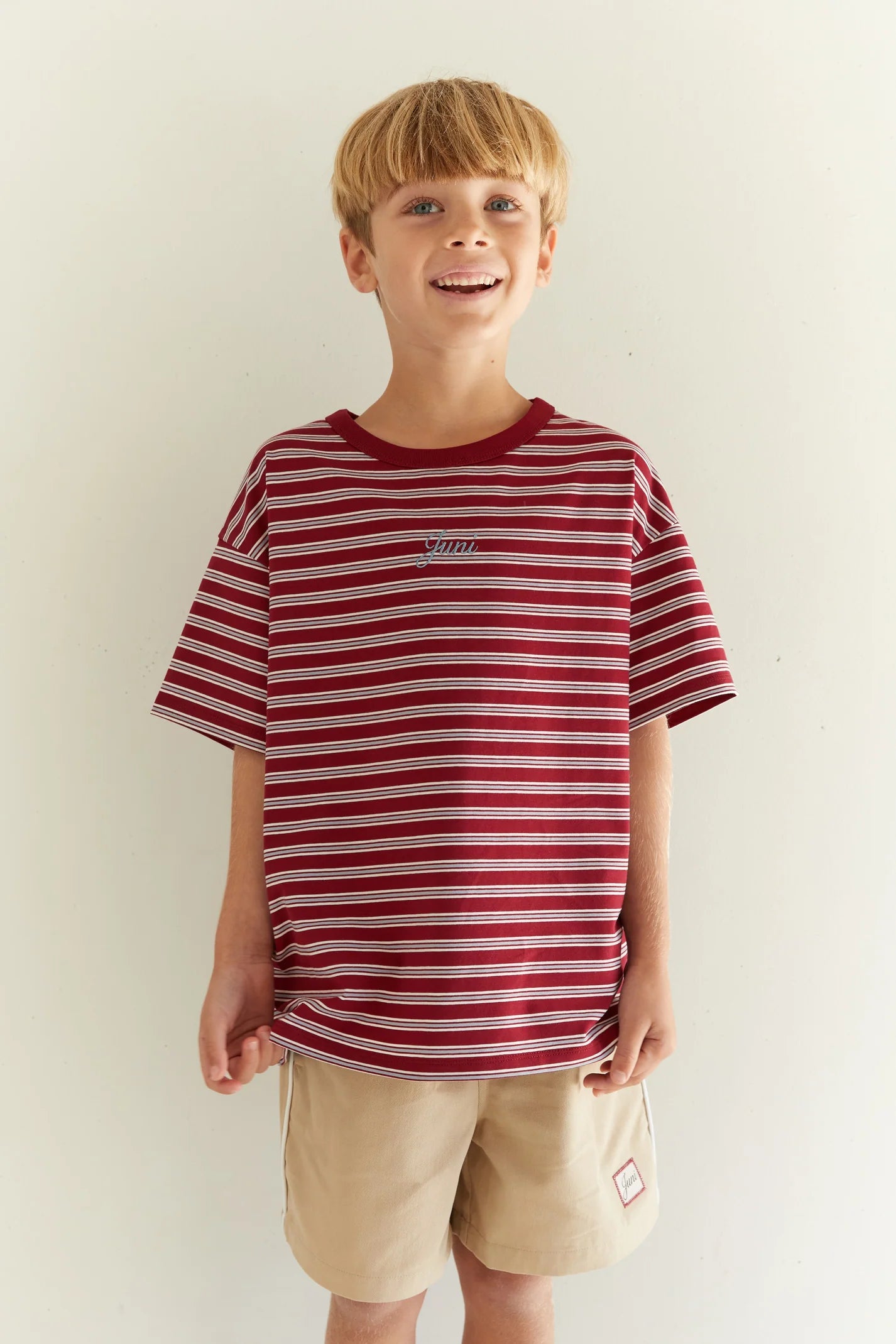 JUNI JNR - Zion Tee Cherry Stripe