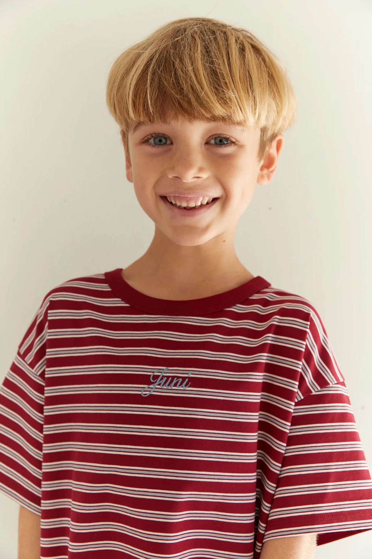 JUNI JNR - Zion Tee Cherry Stripe