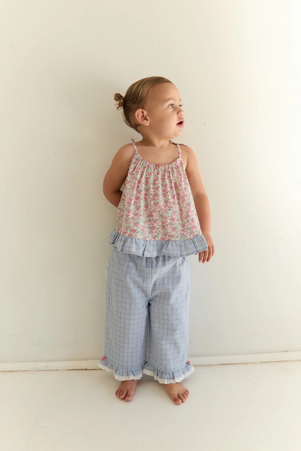 JUNI JNR - Dora Pant Sky Gingham