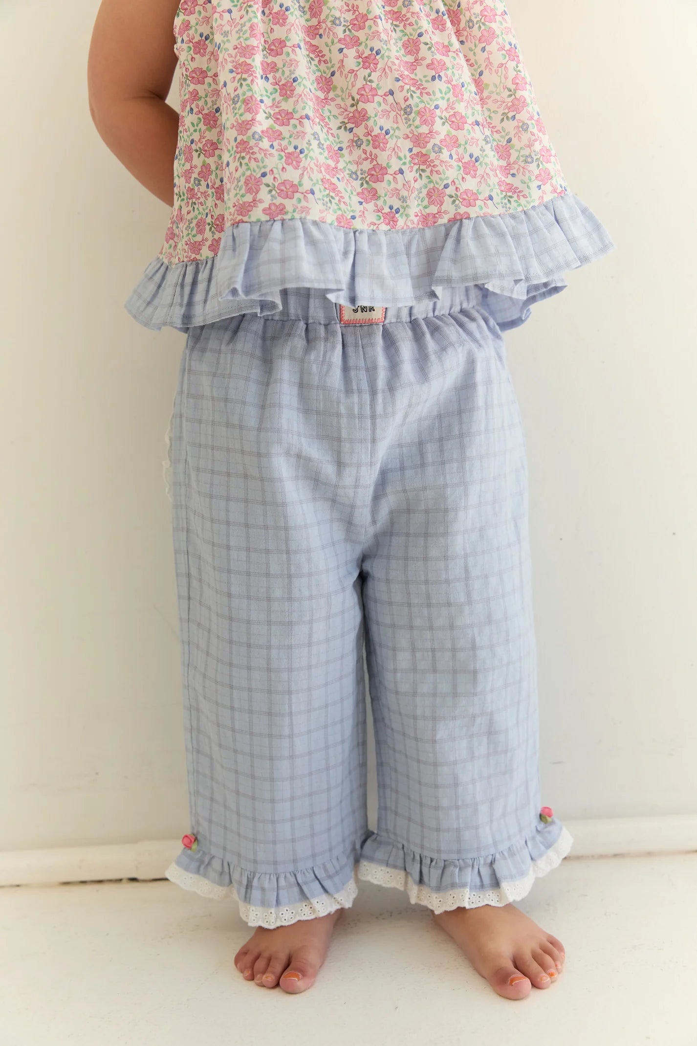 JUNI JNR - Dora Pant Sky Gingham
