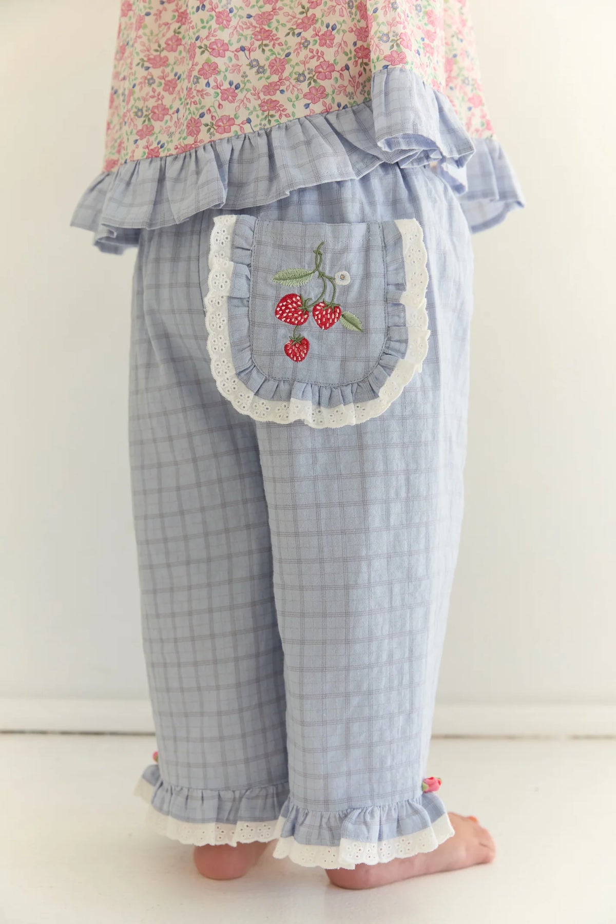 JUNI JNR - Dora Pant Sky Gingham