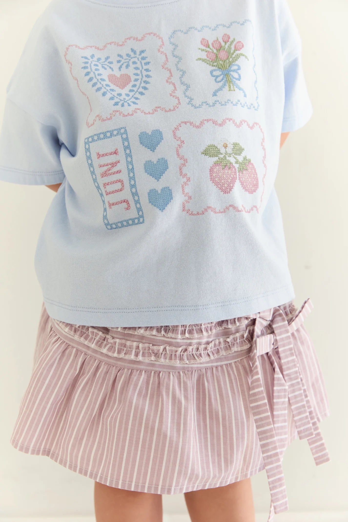 JUNI JNR - Patchwork Tee Sky