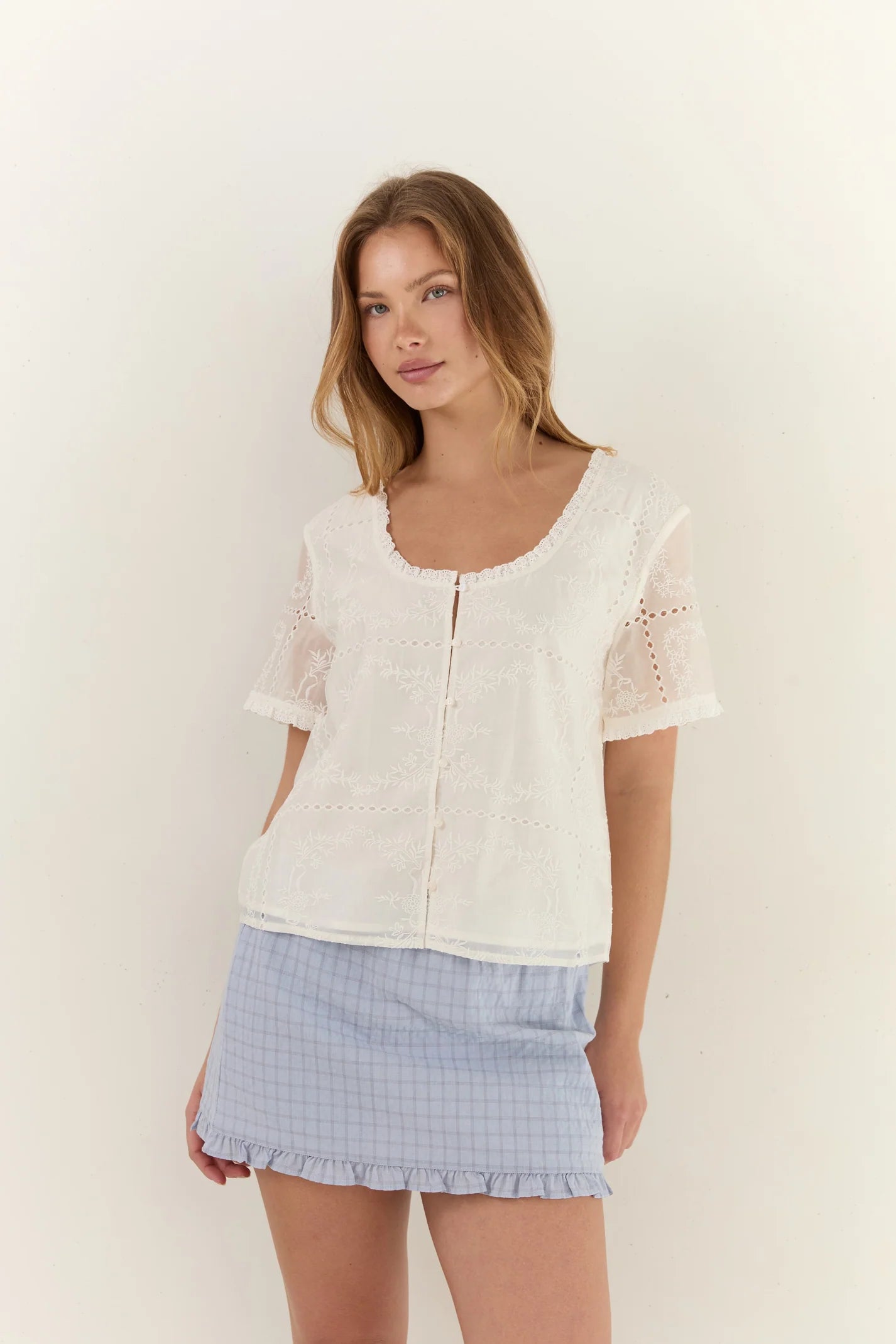 JUNI - Andi Mini Skirt Sky Check