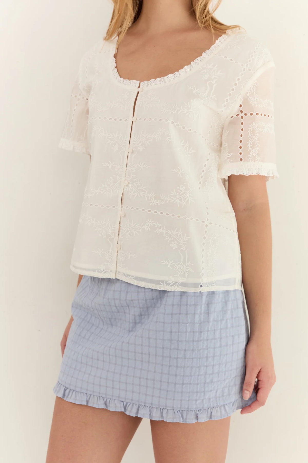 JUNI - Andi Mini Skirt Sky Check