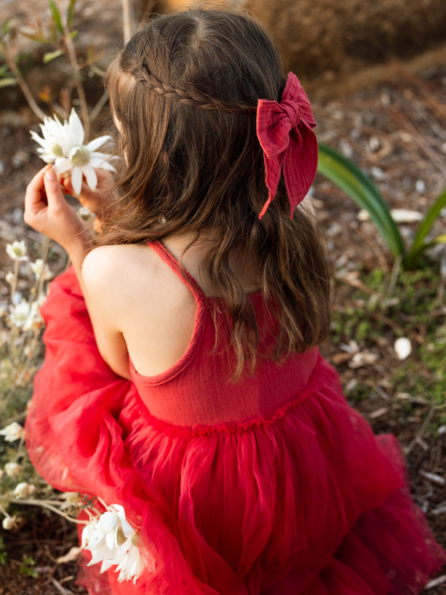Valencia Byron Bay - Limited Edition Cotton Bow Christmas Red