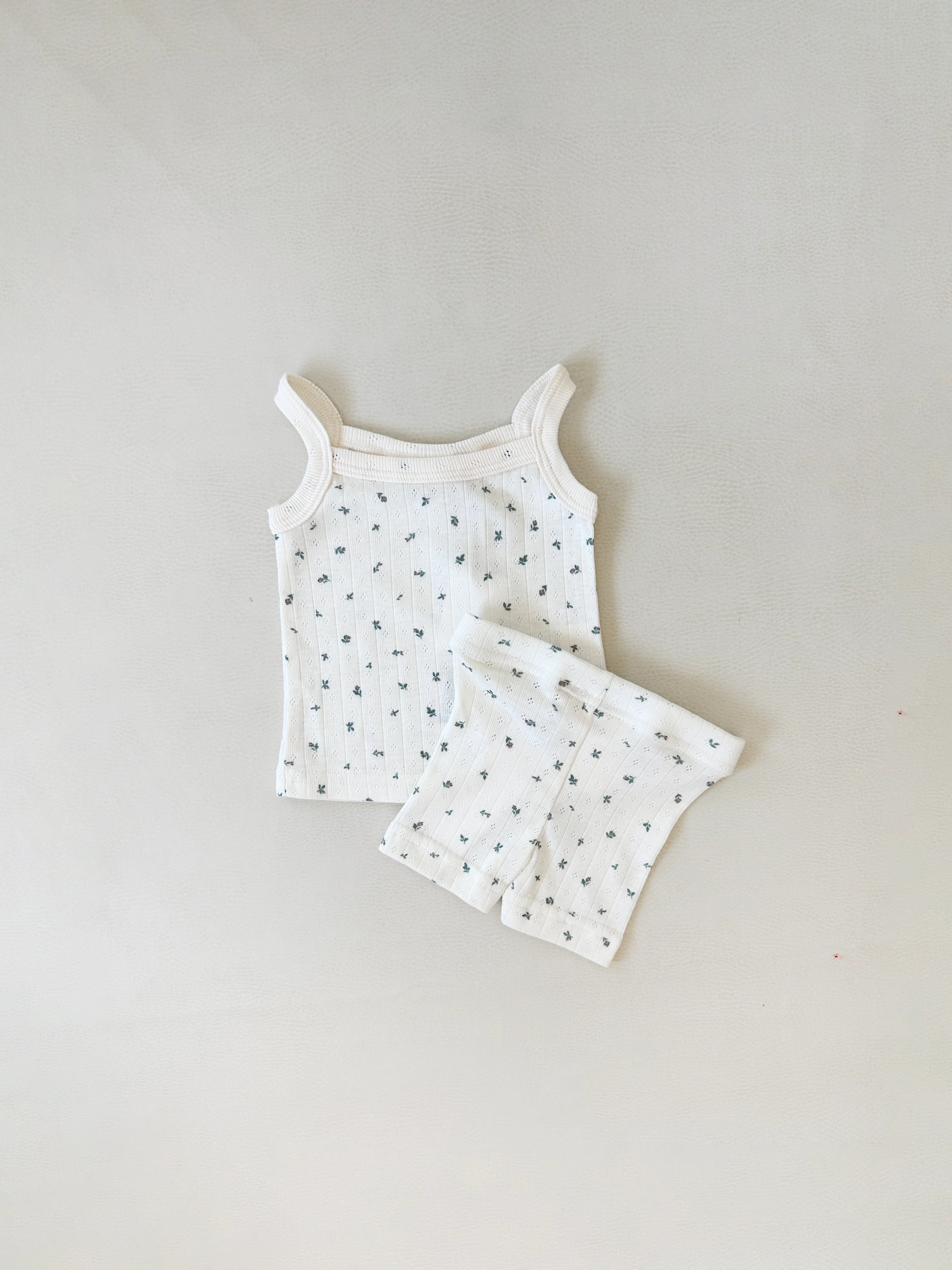 Tiny Trove - Vivi Rib Pointelle Set Floral