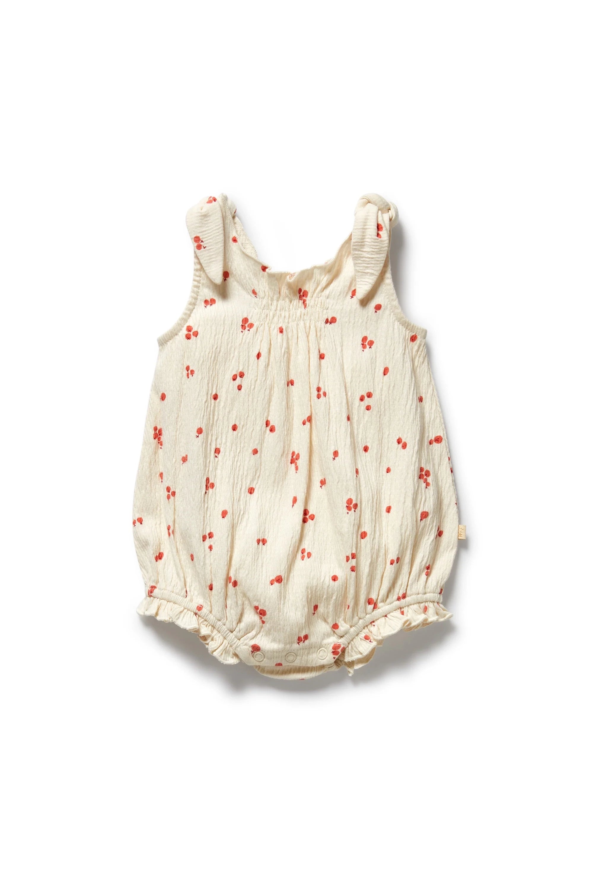 Wilson & Frenchy - Organic Crinkle Tie Playsuit Jolly Holly