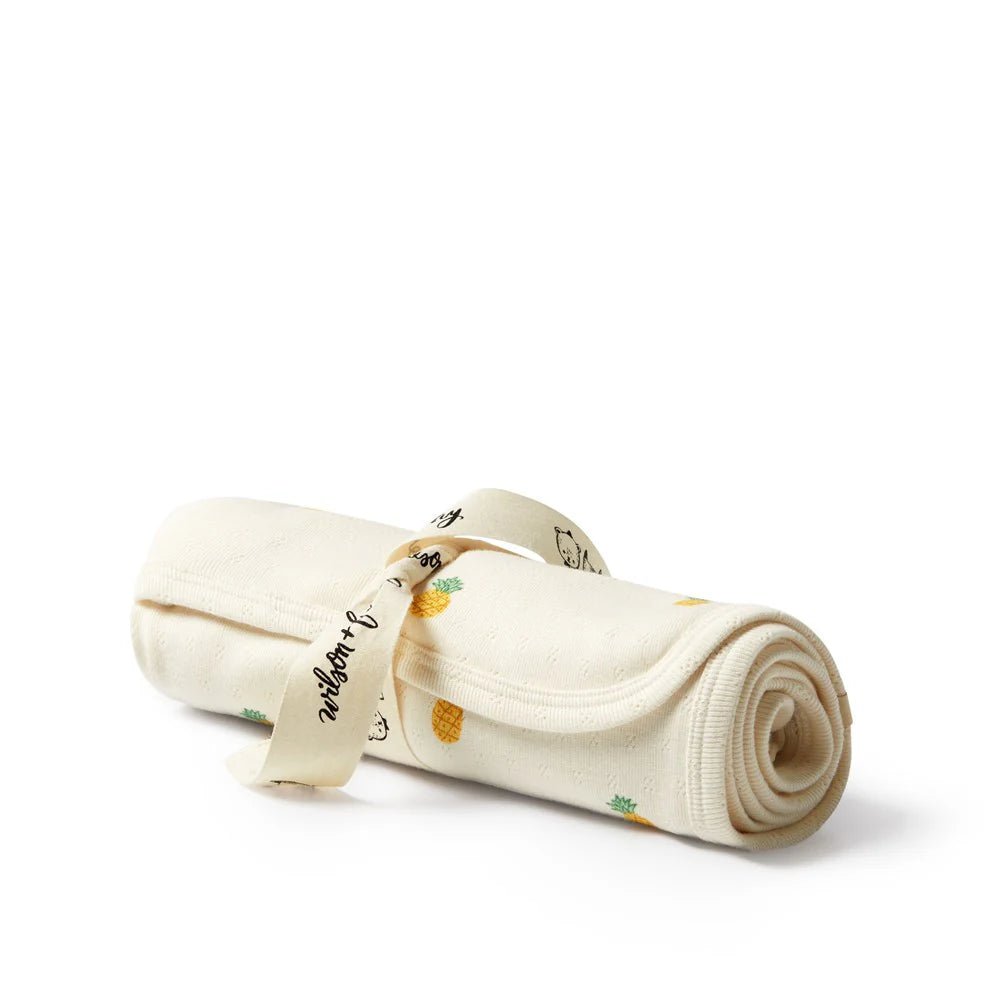 Wilson & Frenchy - Piney Pals Organic Pointelle Bunny Rug