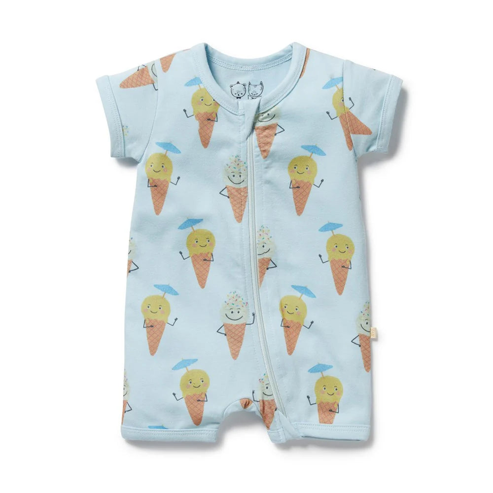 Wilson & Frenchy - Frosty Friends Organic Boyleg Zipsuit