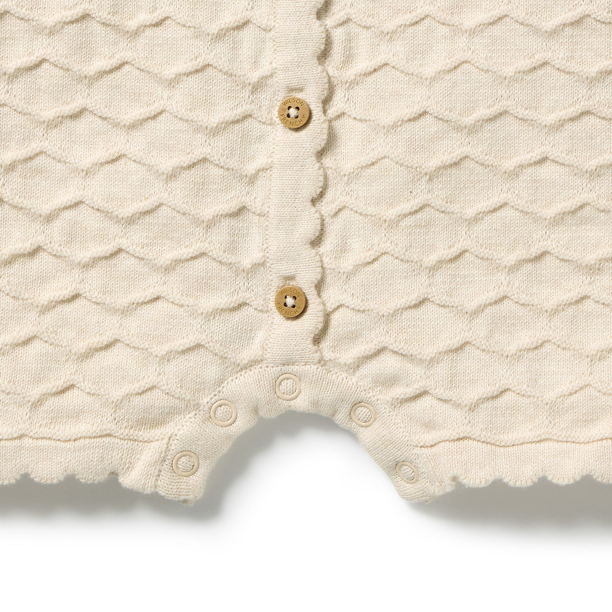 Wilson & Frenchy - Milk Cloud Organic Knitted Chevron Growsuit