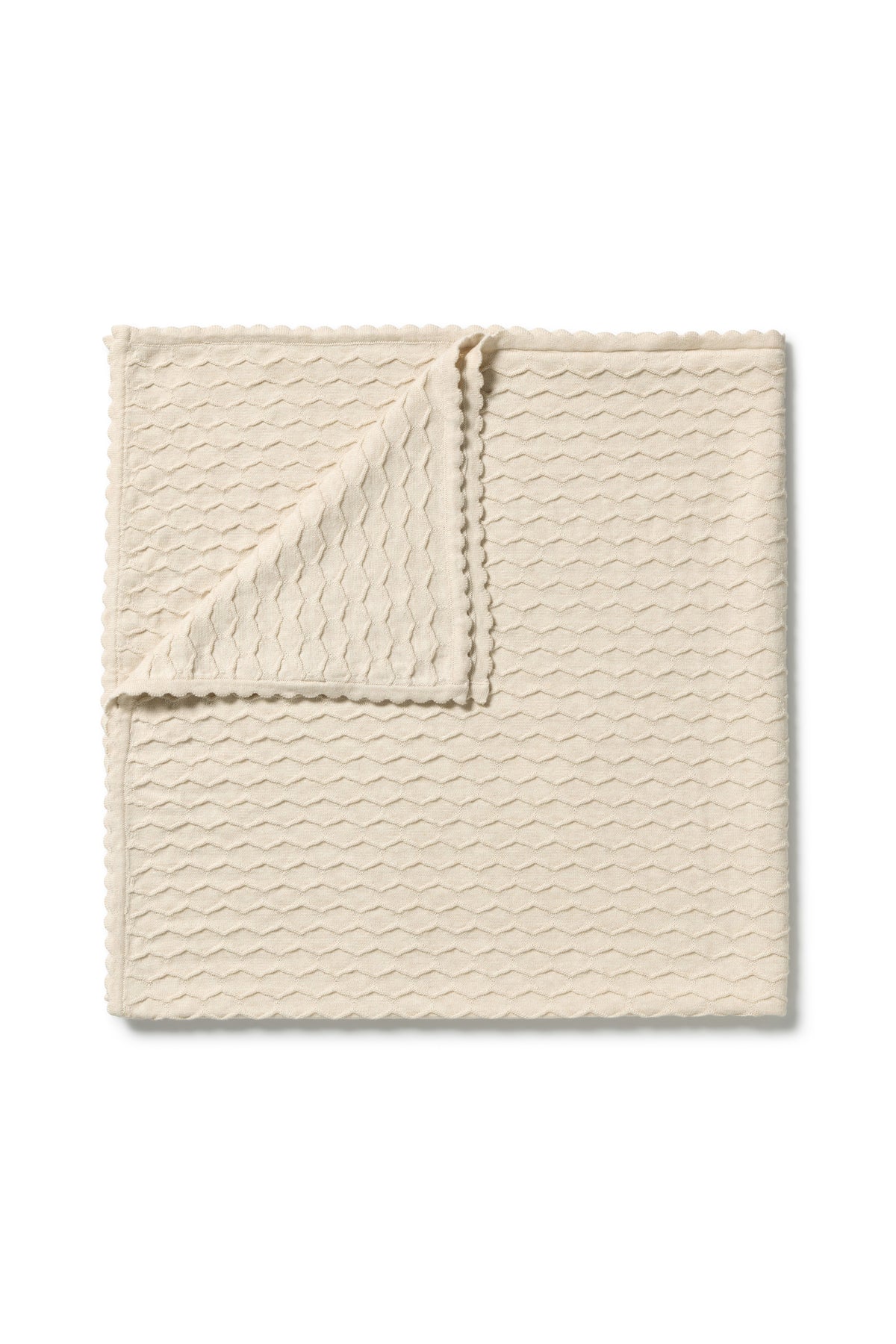 Wilson & Frenchy - Milk Cloud Organic Knitted Chevron Blanket