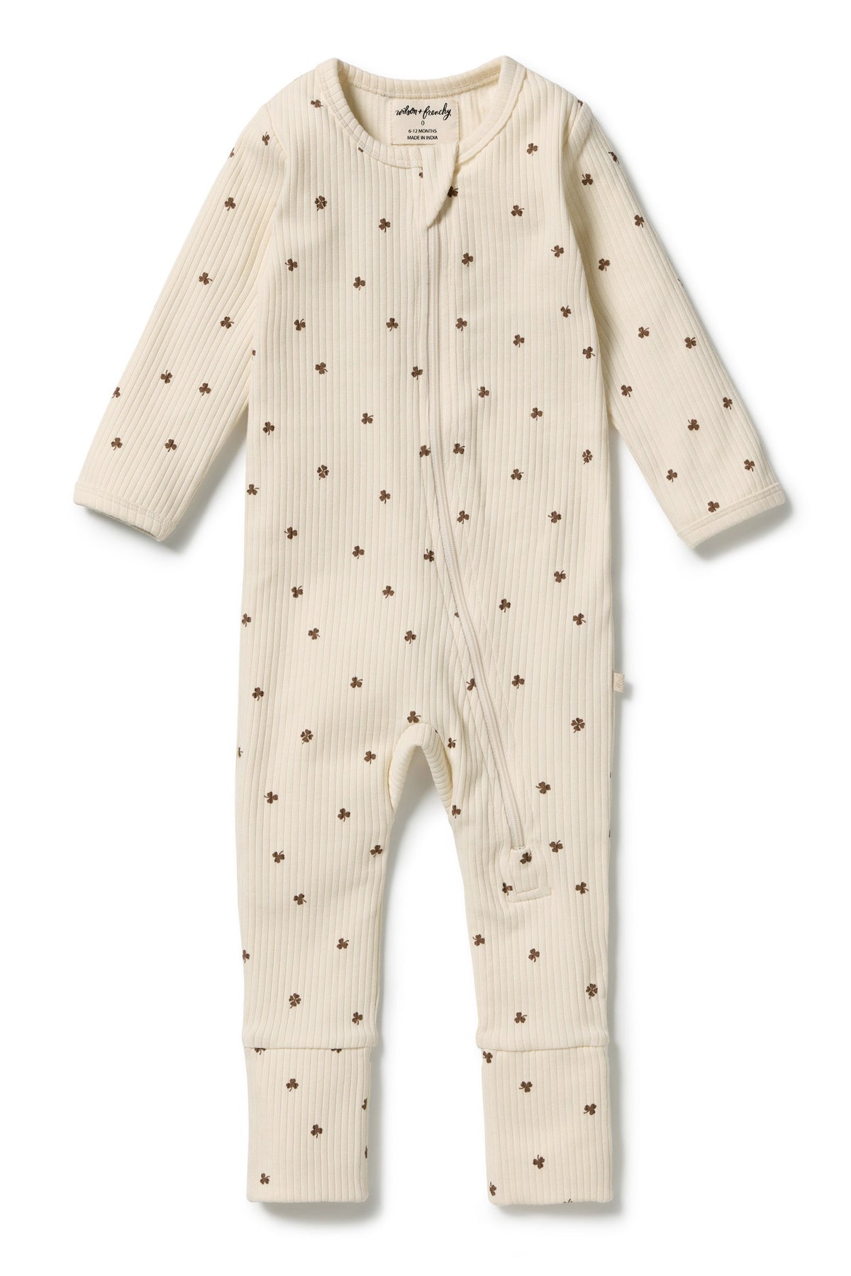 Wilson & Frenchy - My Lucky Charm Organic Zipsuit with Feet