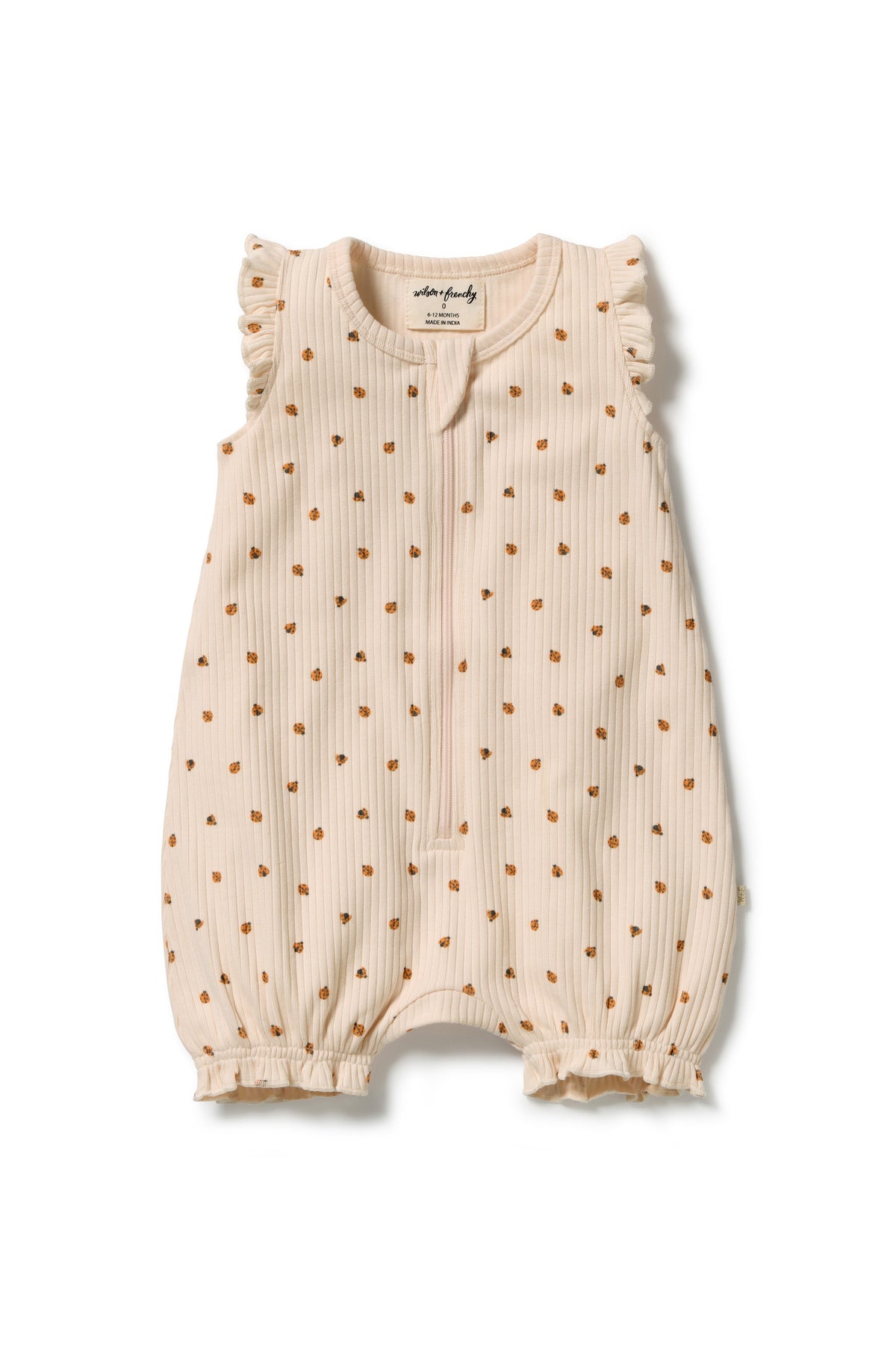 Wilson & Frenchy - Little Lady Bugs Organic Ruffle Zipsuit