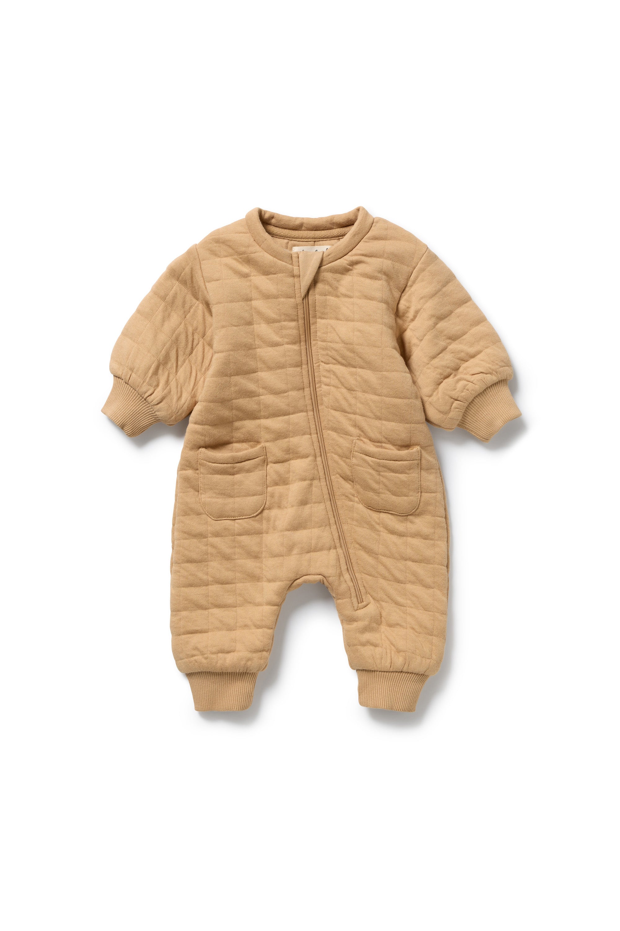 Wilson & Frenchy - Honey Fawn Organic Quilted Growsuit