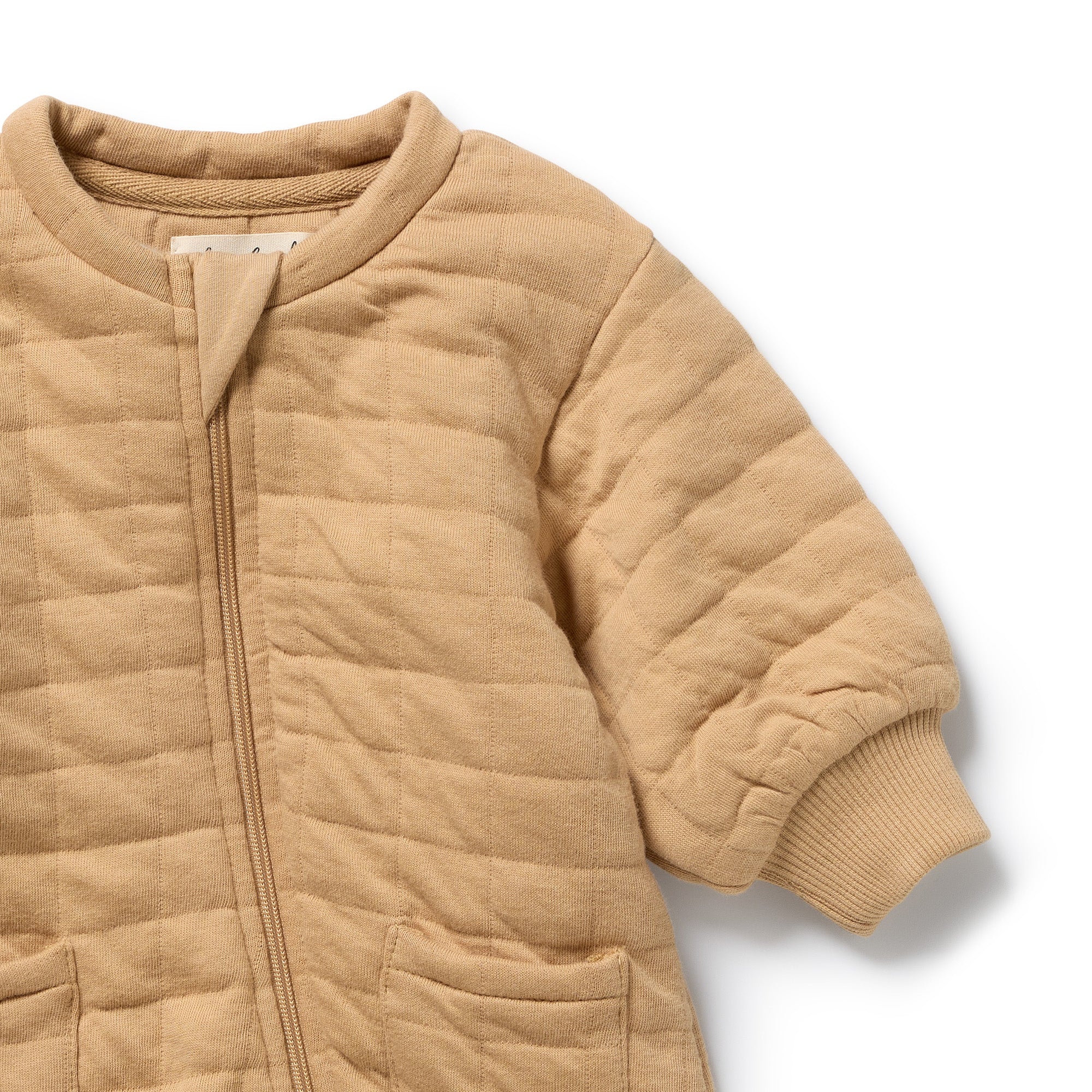 Wilson & Frenchy - Honey Fawn Organic Quilted Growsuit