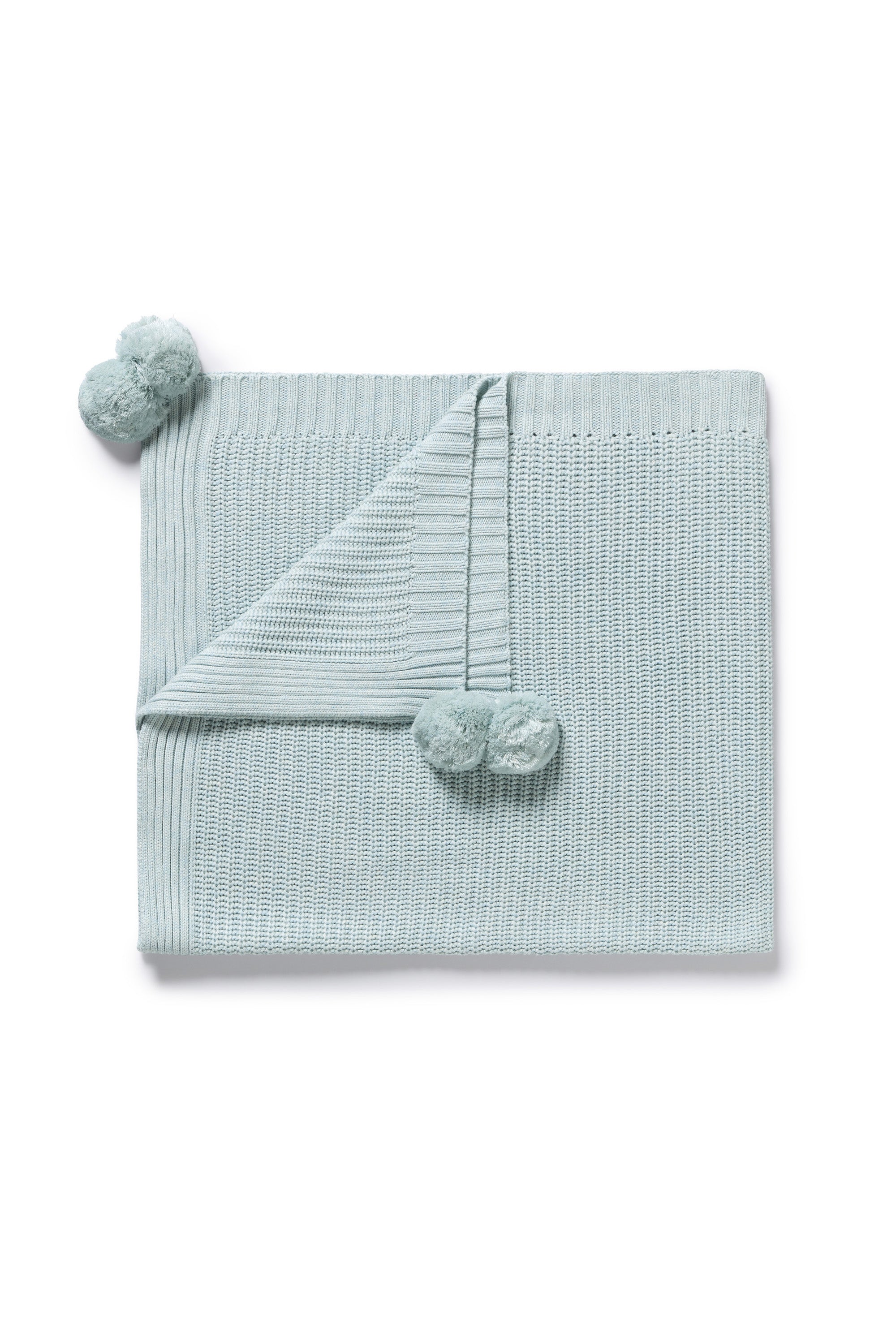 Wilson & Frenchy - Cloud Blue Organic Knitted Blanket