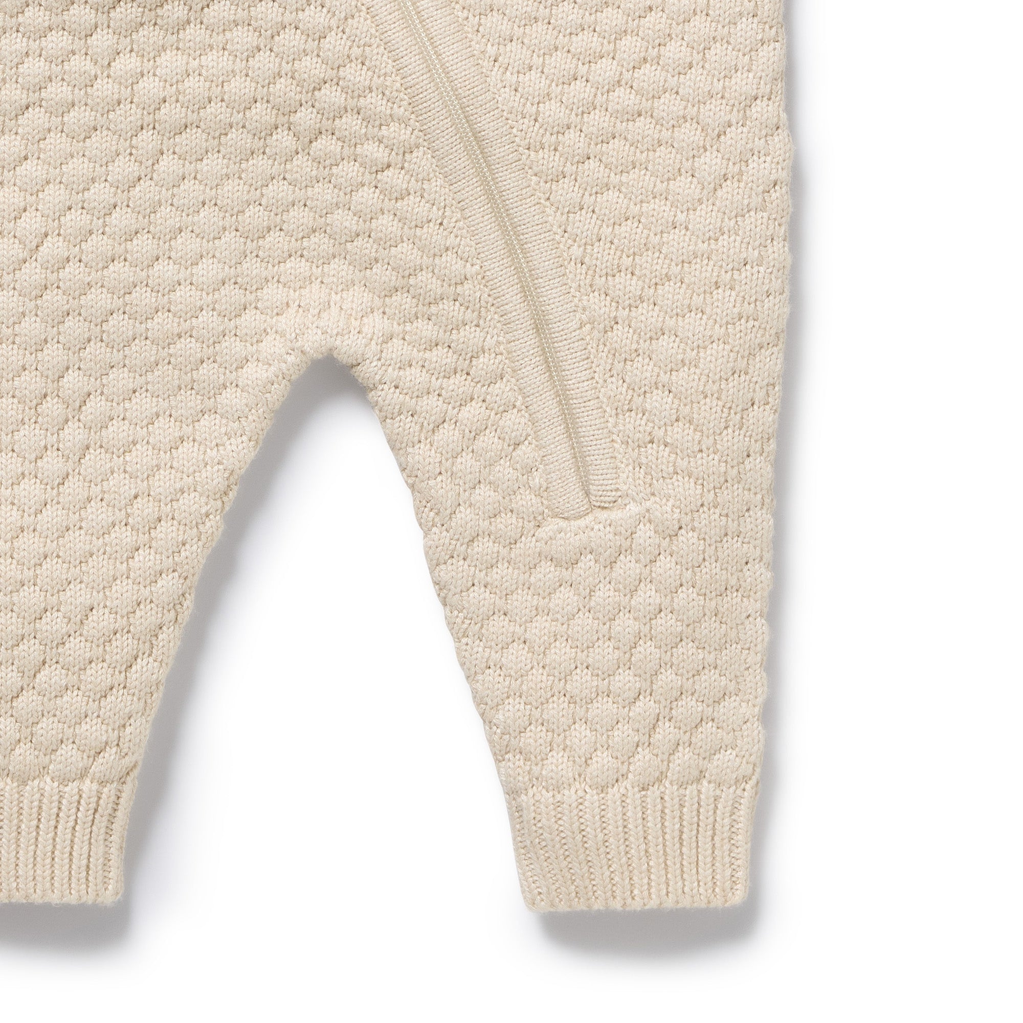 Wilson & Frenchy - Cream Organic Knitted Bubble Growsuit