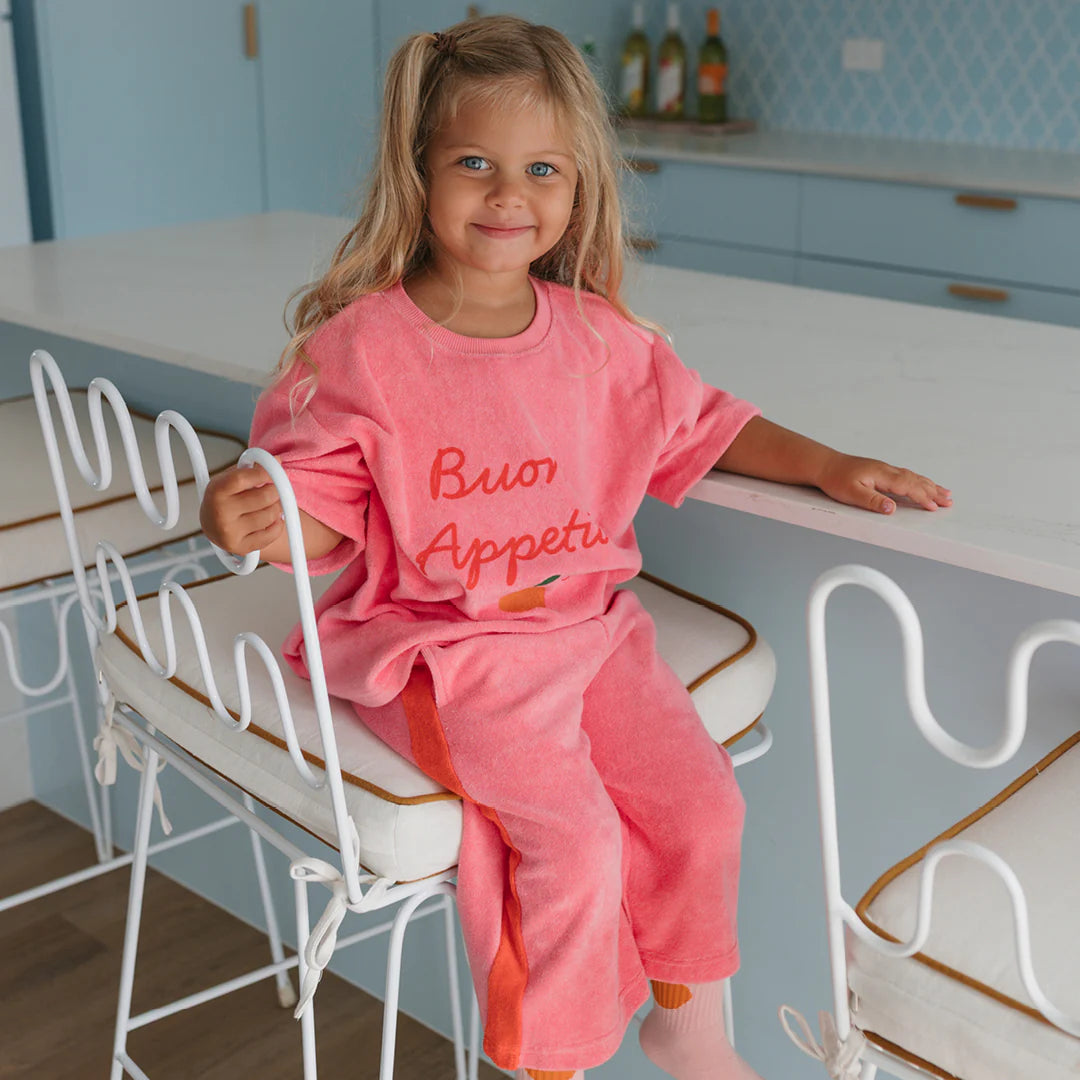 Golden Children - Buon Appetito Mid Sleeve Tee Terry Towel Meringue Pink