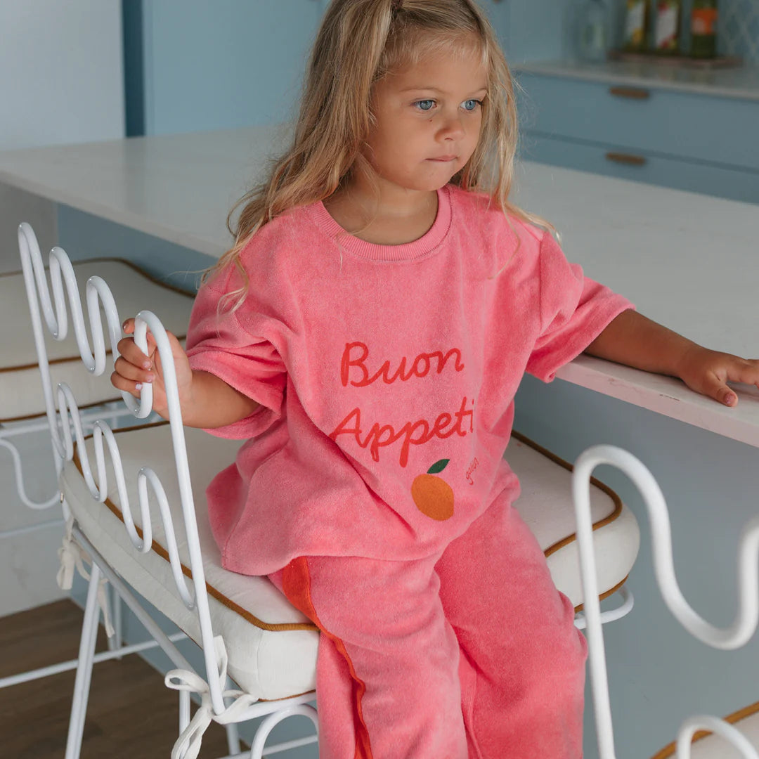 Golden Children - Buon Appetito Mid Sleeve Tee Terry Towel Meringue Pink