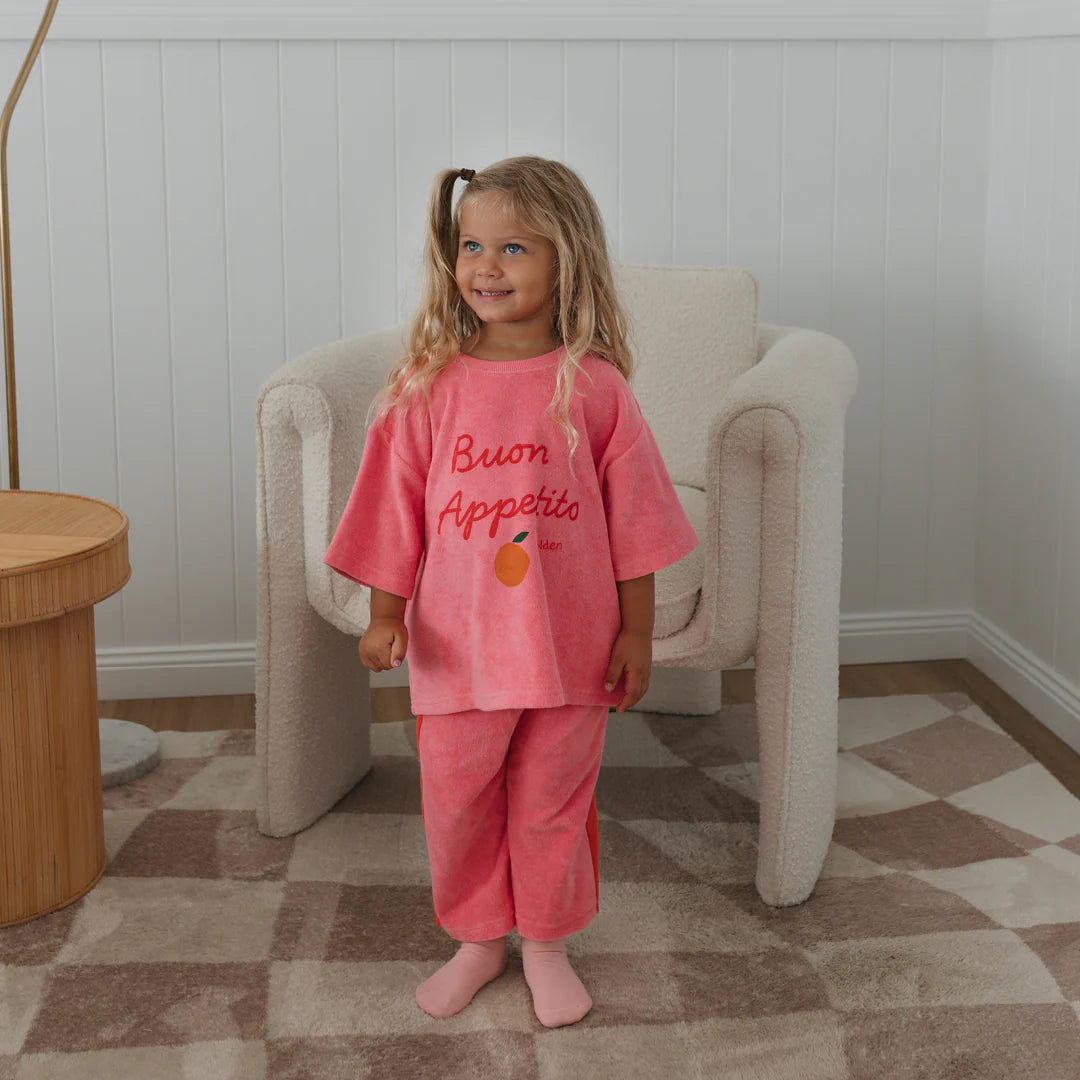 Golden Children - Buon Appetito Mid Sleeve Tee Terry Towel Meringue Pink
