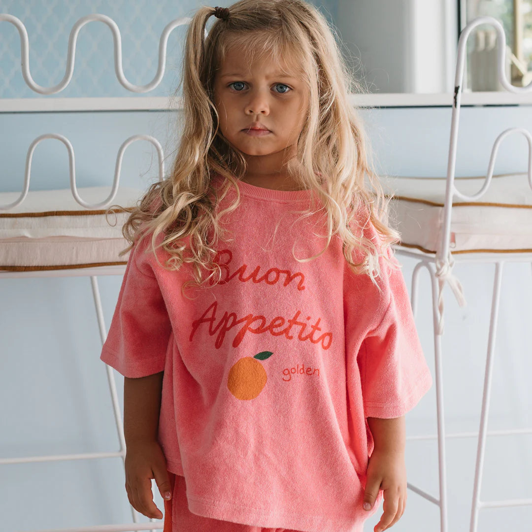Golden Children - Buon Appetito Mid Sleeve Tee Terry Towel Meringue Pink