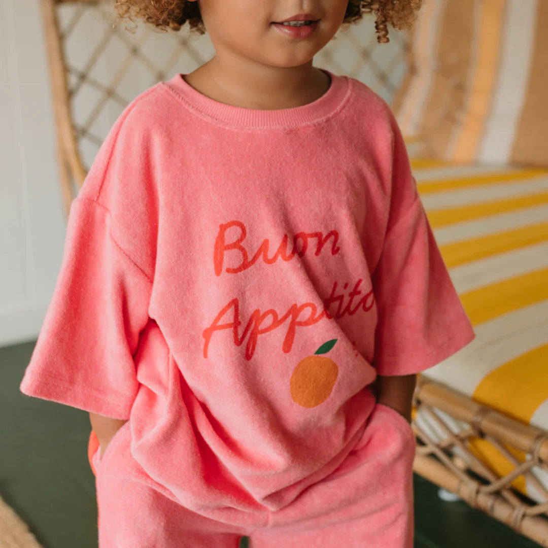 Golden Children - Buon Appetito Mid Sleeve Tee Terry Towel Meringue Pink