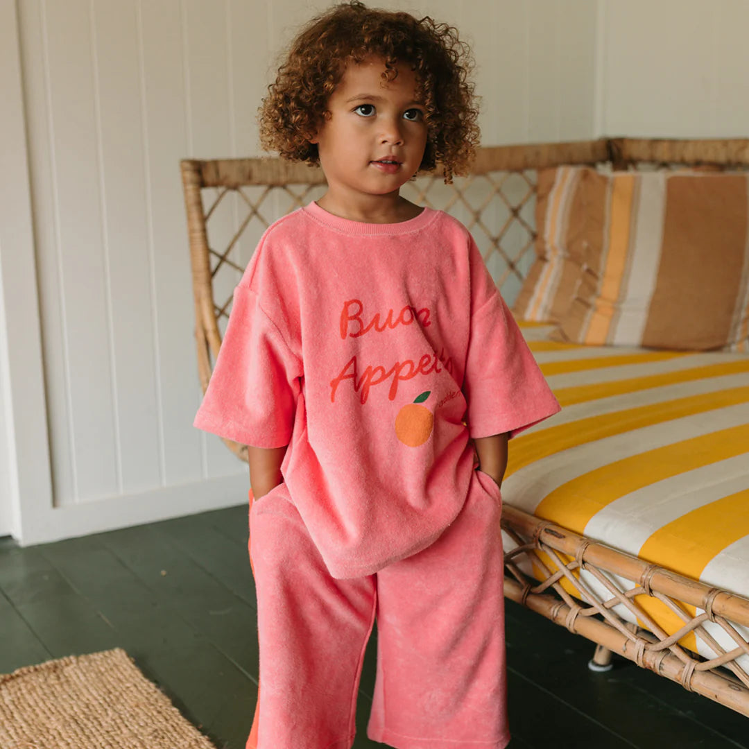 Golden Children - Buon Appetito Mid Sleeve Tee Terry Towel Meringue Pink