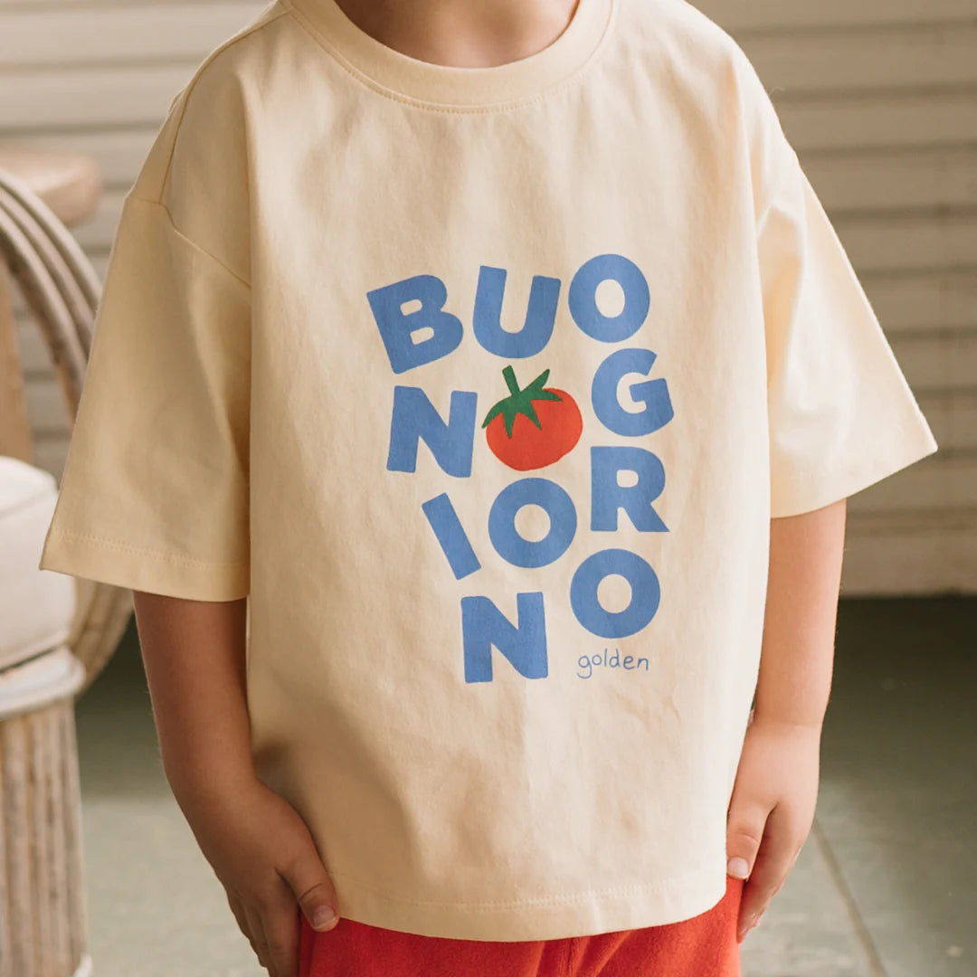 Golden Children - Buongiorno Mid Sleeve Tee Vanilla Parfait