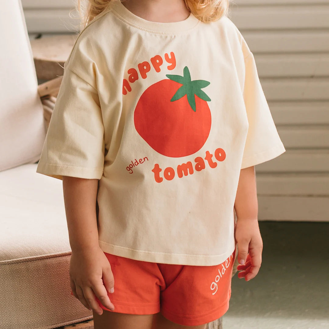 Golden Children - Happy Tomato Mid Sleeve Tee Vanilla Parfait